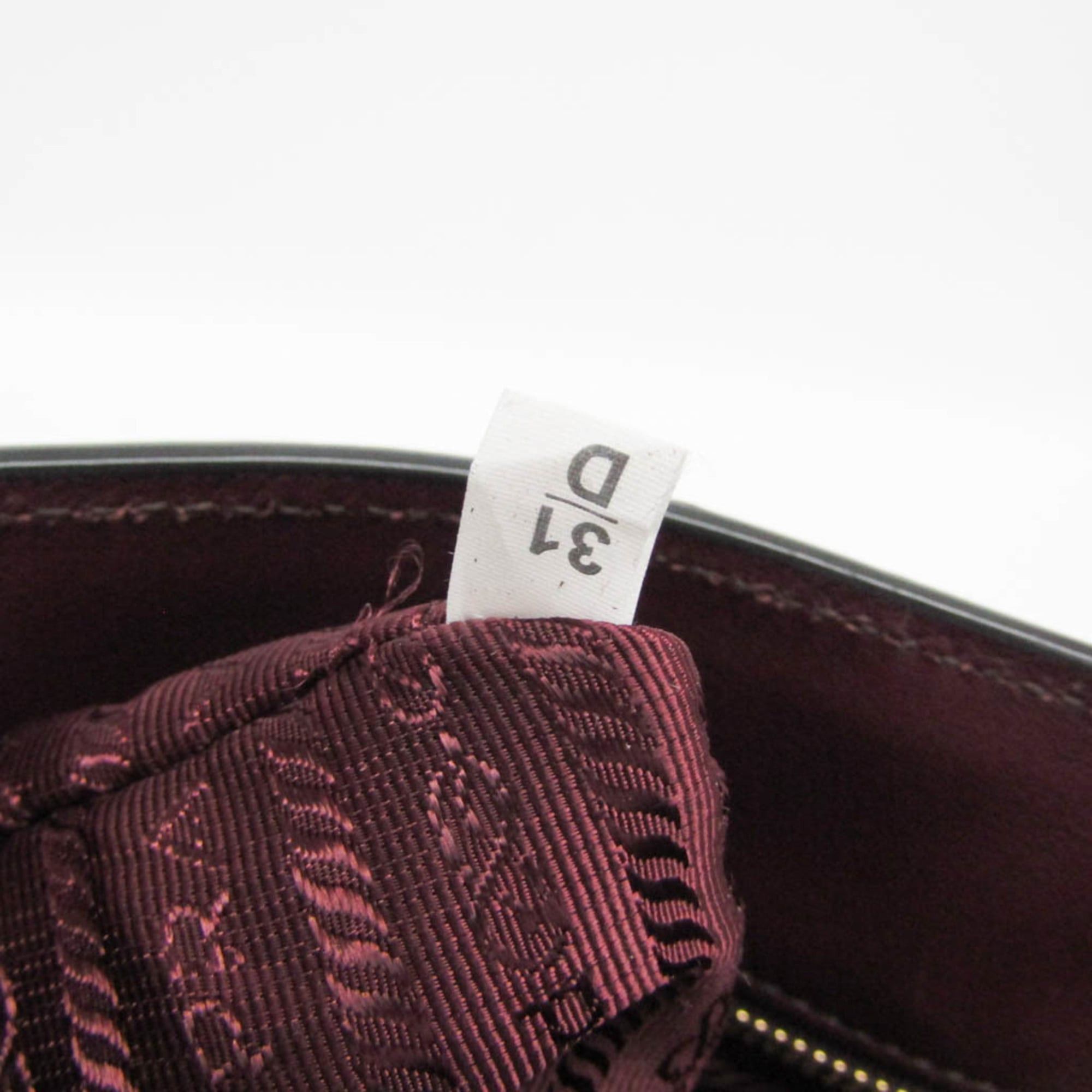 Prada Prada Bibliothèque 1BC034 Women's Leather Shoulder Bag Red Color,Wine Size ONE SIZE - 18 Thumbnail