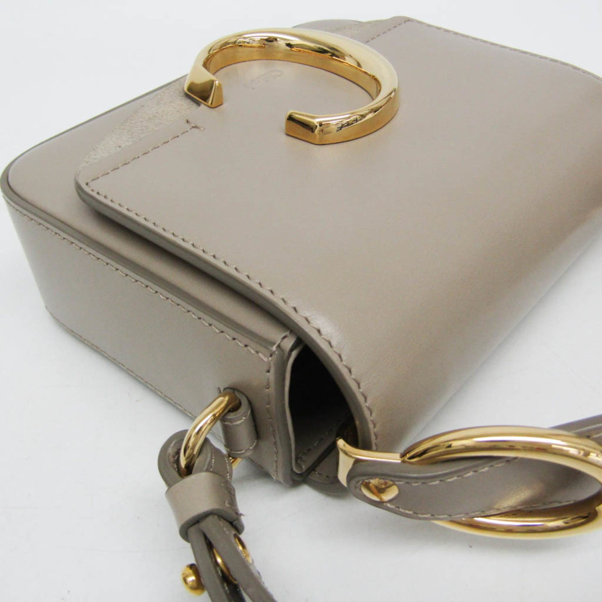 Chloe Chloé Chloe C Mini CHC19US193A3723W Women's Leather,Suede Handbag,Shoulder Bag Grayish Size ONE SIZE - 8 Thumbnail