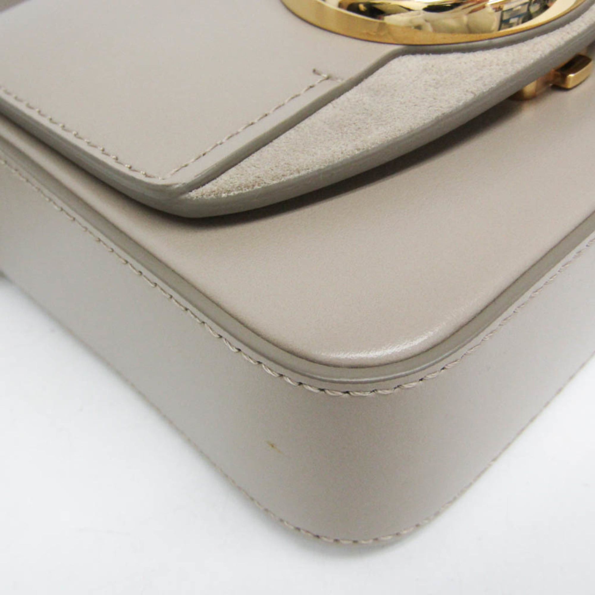 Chloe Chloé Chloe C Mini CHC19US193A3723W Women's Leather,Suede Handbag,Shoulder Bag Grayish Size ONE SIZE - 5 Thumbnail