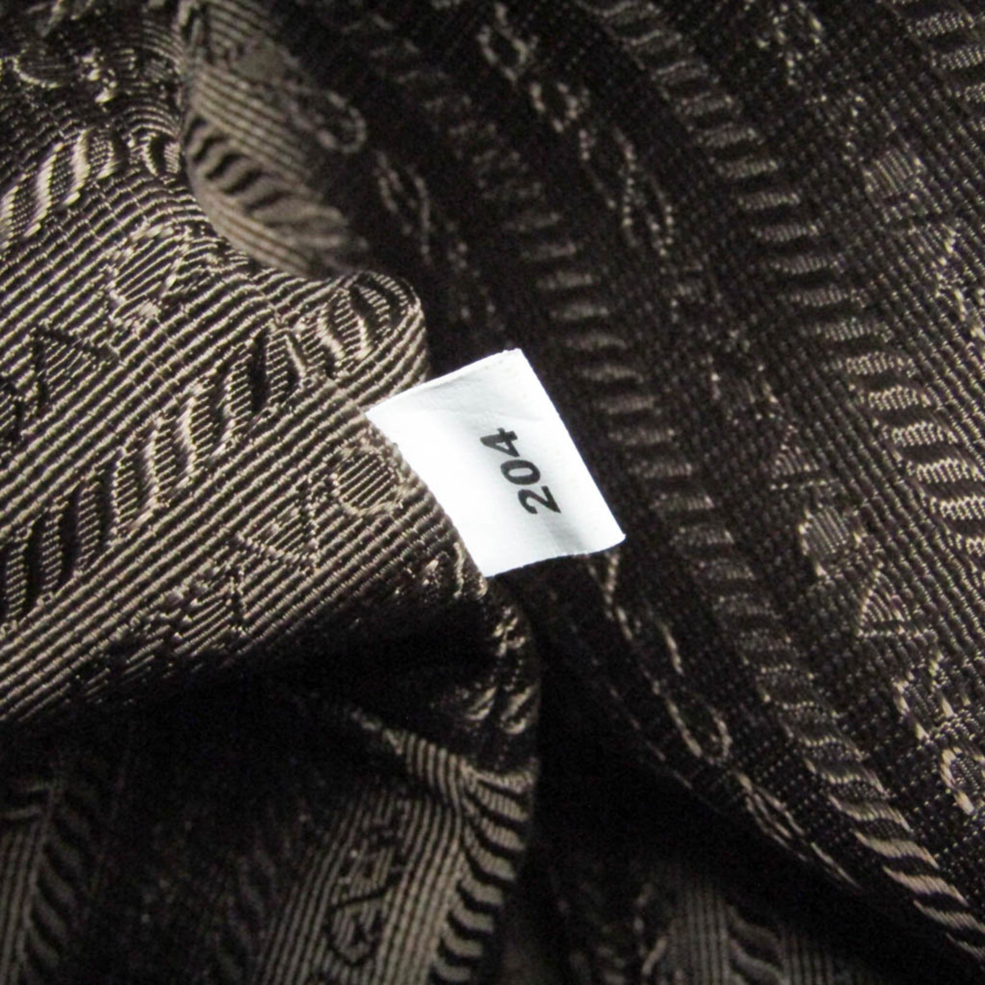 Prada Prada Logo Jacquard Drawstring Bag Women's Leather,Jacquard Handbag,Shoulder Bag Beige Brown,Dark Brown Size ONE SIZE - 16 Thumbnail