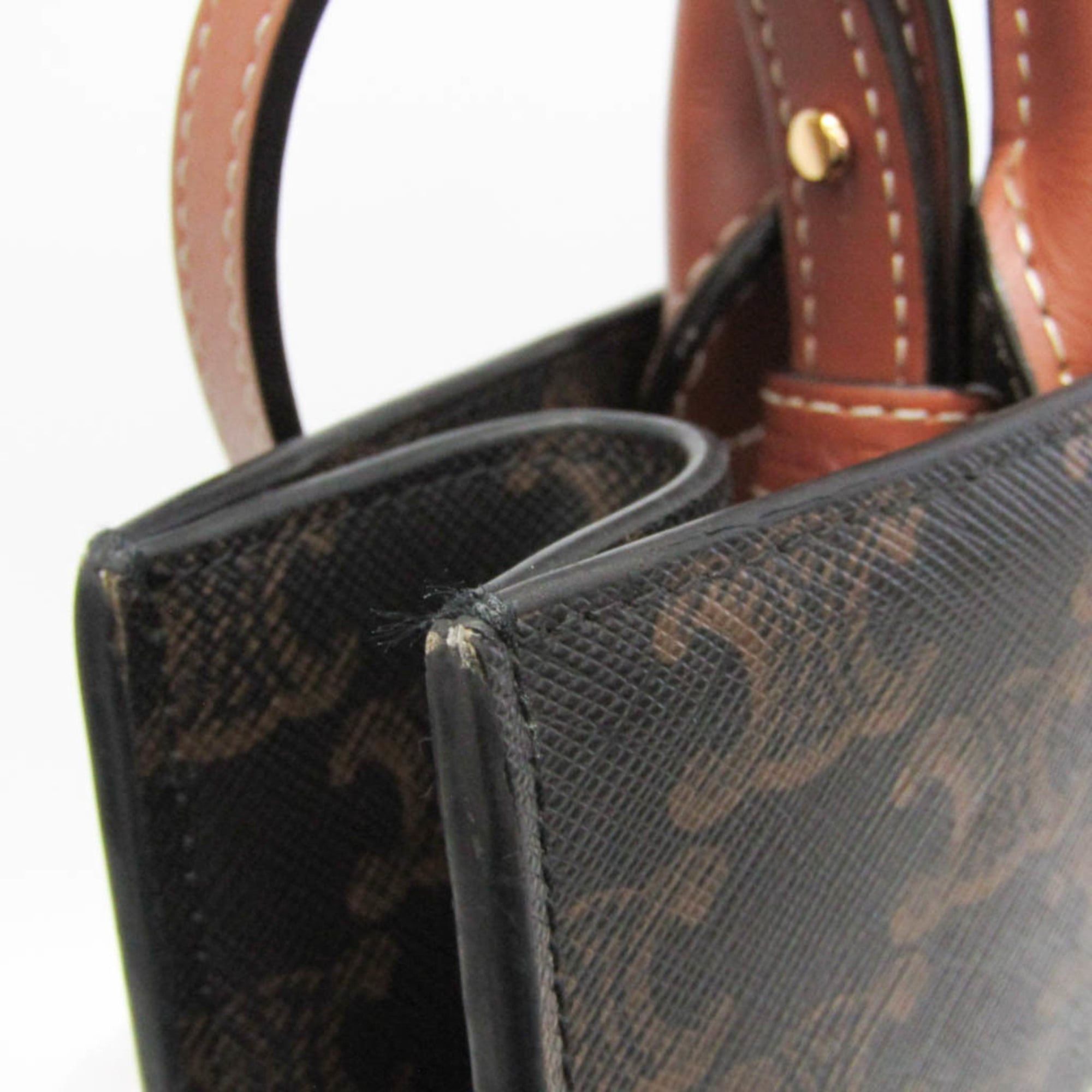 Celine Celine Vertical Cabas Triomphe Women,Men PVC,Leather Shoulder Bag,Tote Bag Brown,Dark Brown Size ONE SIZE - 7 Thumbnail
