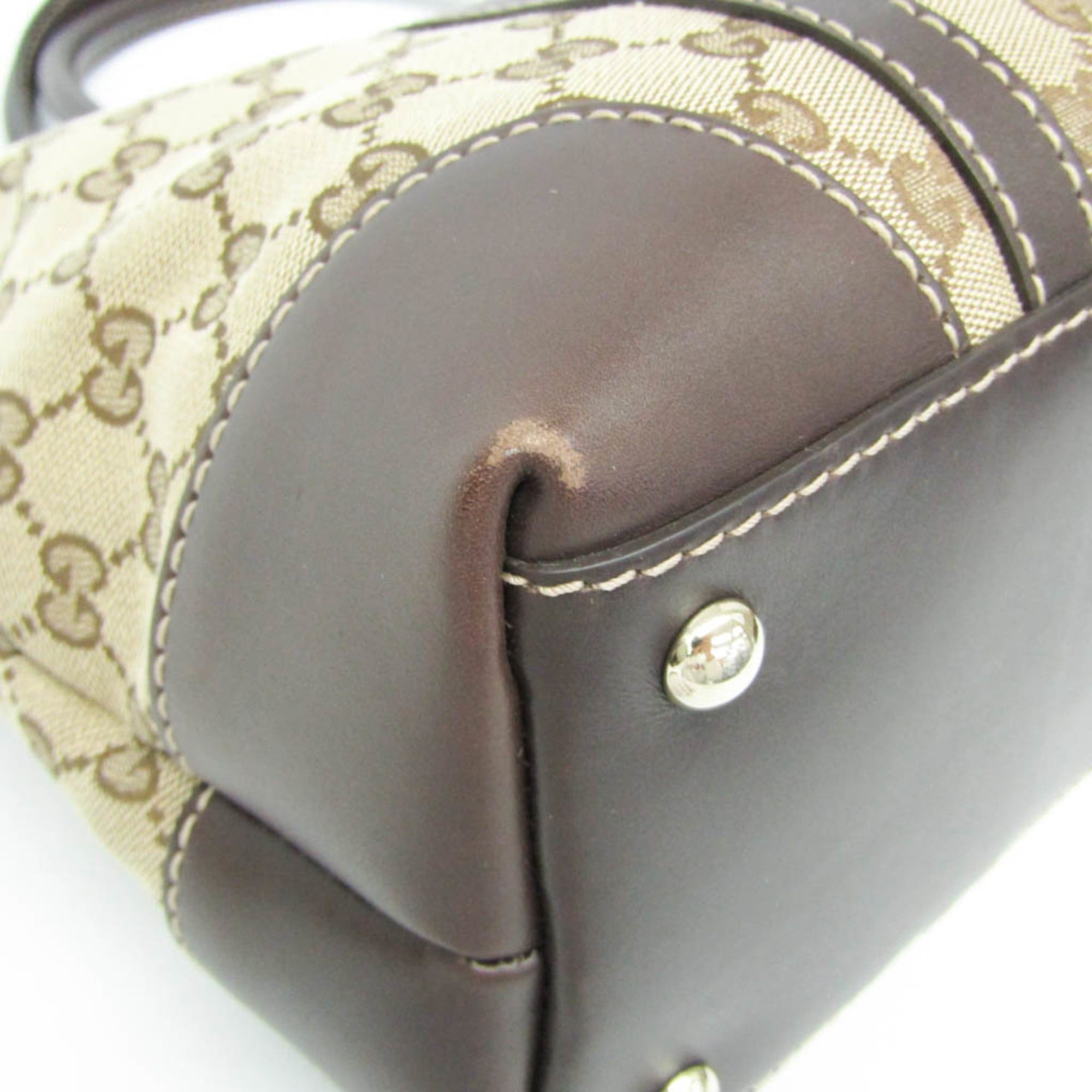 Gucci Gucci GG Canvas 257069 Women's GG Canvas,Leather Handbag,Tote Bag Beige,Brown Size ONE SIZE - 7 Thumbnail
