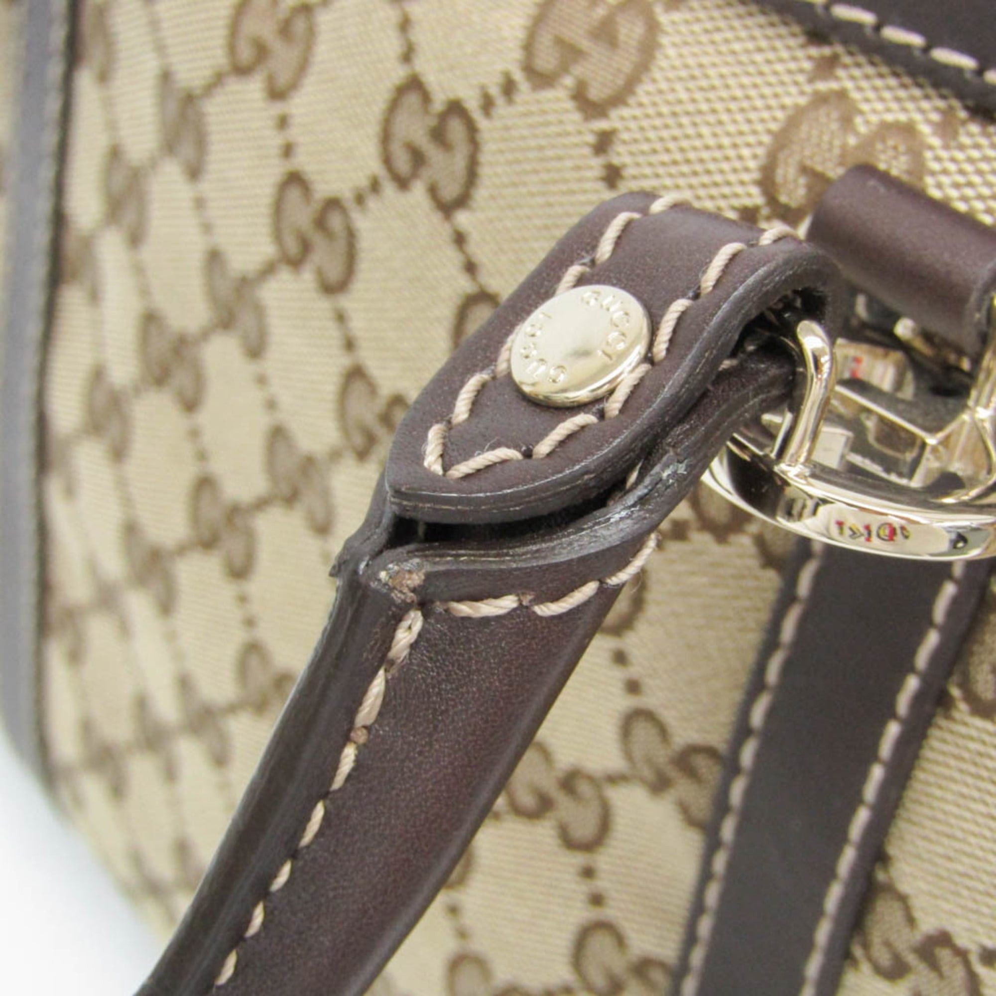 Gucci Gucci GG Canvas 257069 Women's GG Canvas,Leather Handbag,Tote Bag Beige,Brown Size ONE SIZE - 12 Thumbnail