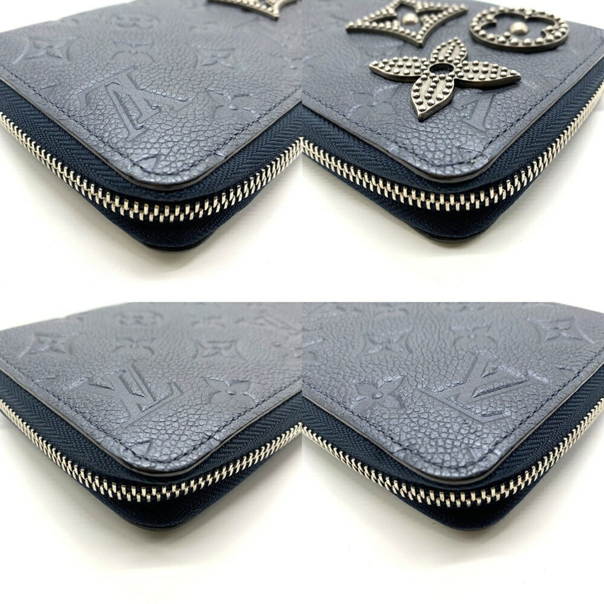 Louis Vuitton Louis Vuitton Zippy Wallet, Flower Studs, Marine Metal, Monogram, Empreinte Leather, Round, Black, M62069 LOUIS VUITTON Size ONE SIZE - 3 Thumbnail