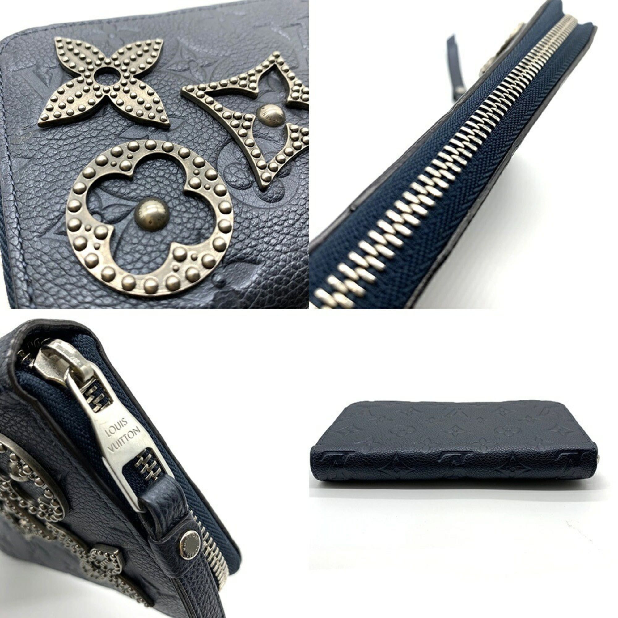 Louis Vuitton Louis Vuitton Zippy Wallet, Flower Studs, Marine Metal, Monogram, Empreinte Leather, Round, Black, M62069 LOUIS VUITTON Size ONE SIZE - 4 Thumbnail