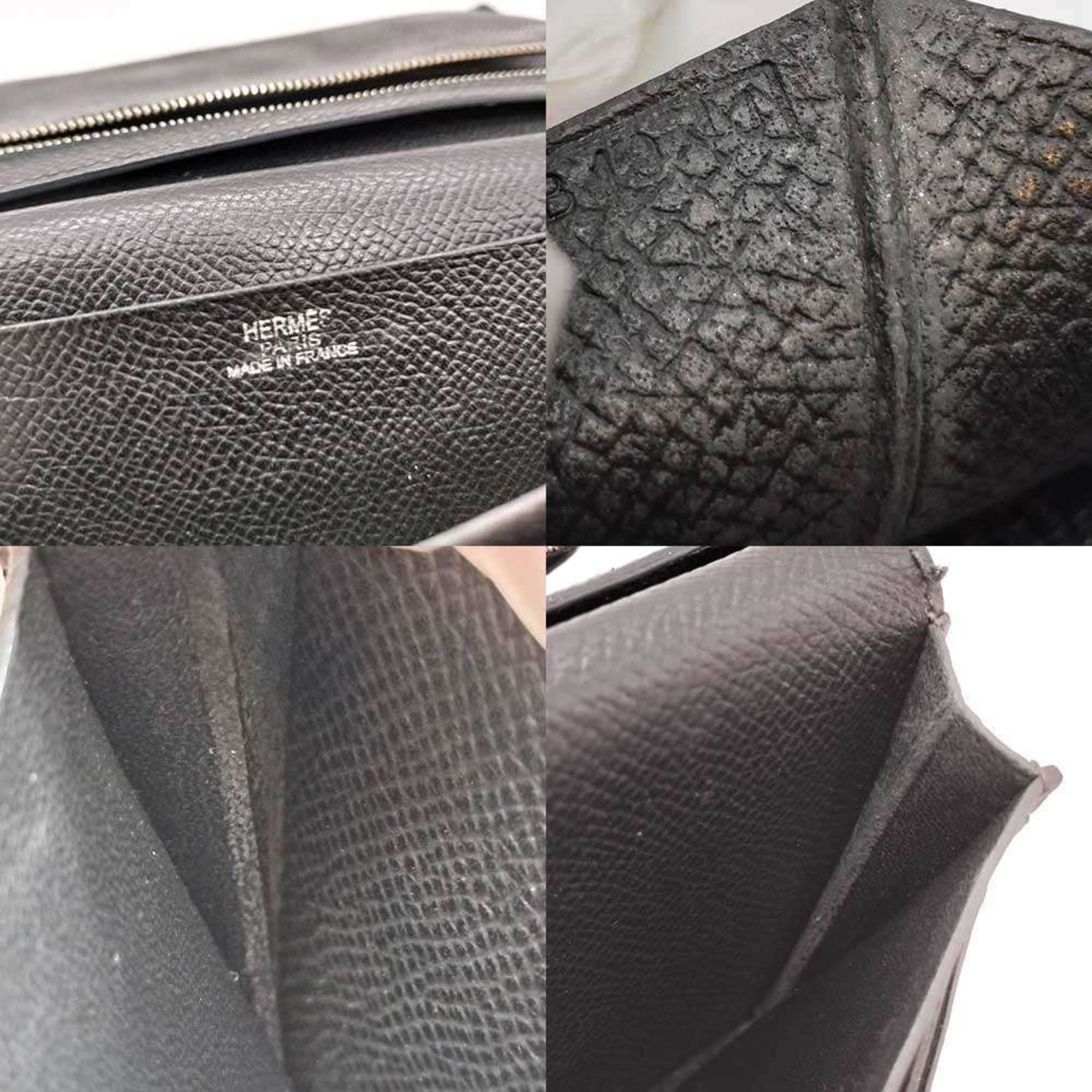 Hermes Hermes Hermès Bearn Soufflet Long Wallet in Dark Gray Epsom Leather Size ONE SIZE - 5 Thumbnail