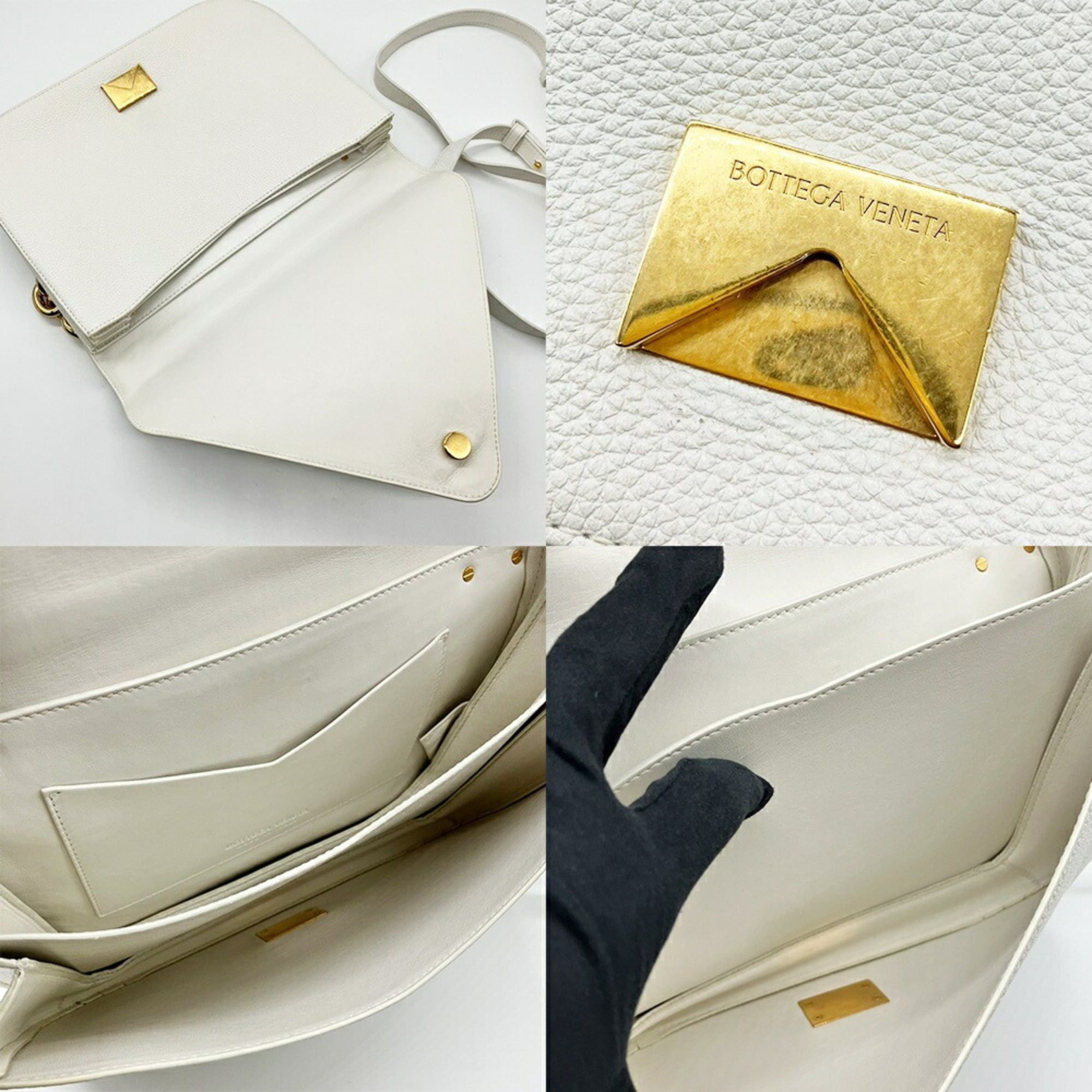 Bottega Veneta Bottega Veneta Mount Medium Shoulder Bag White Women's BOTTEGA VENETA Size ONE SIZE - 5 Thumbnail