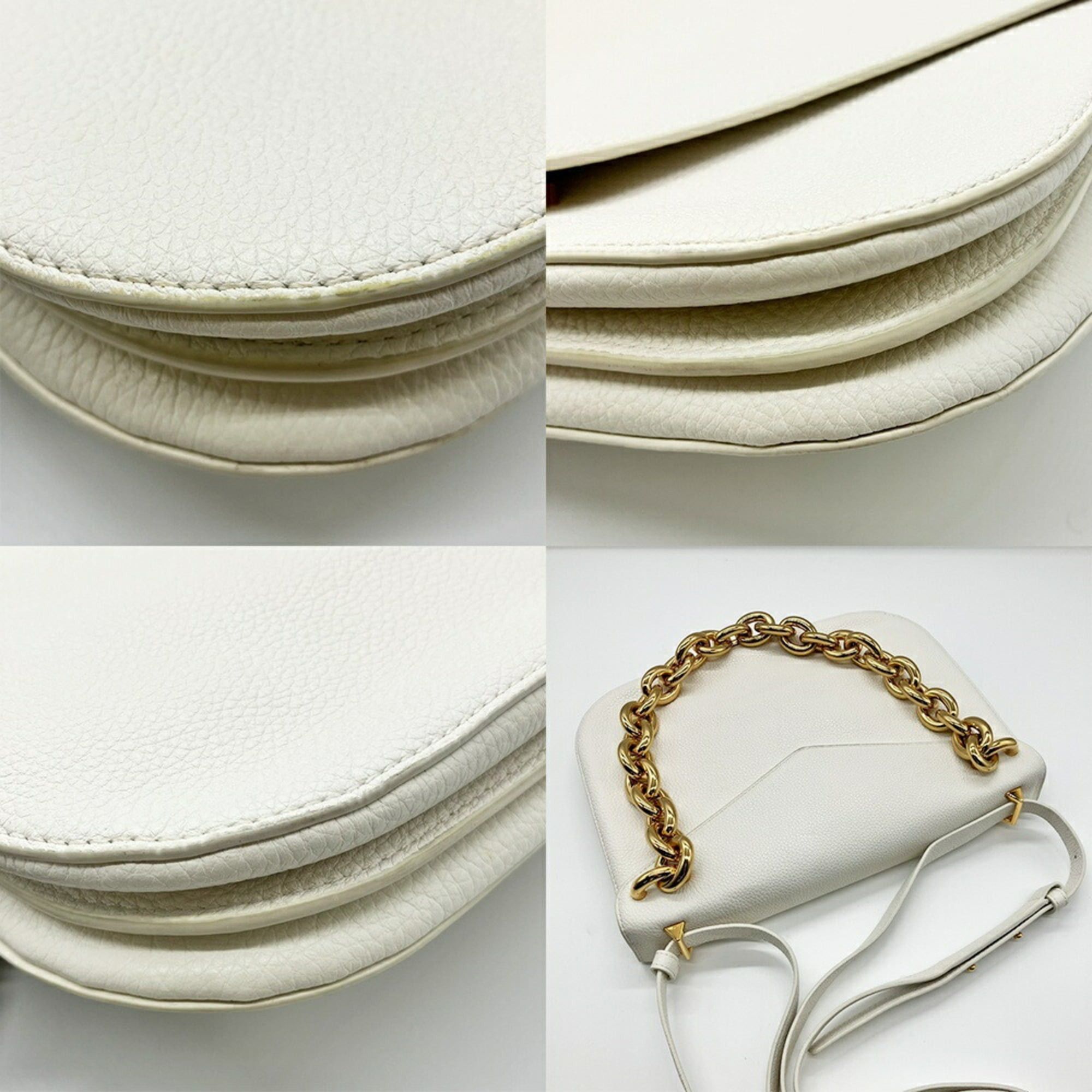 Bottega Veneta Bottega Veneta Mount Medium Shoulder Bag White Women's BOTTEGA VENETA Size ONE SIZE - 3 Thumbnail