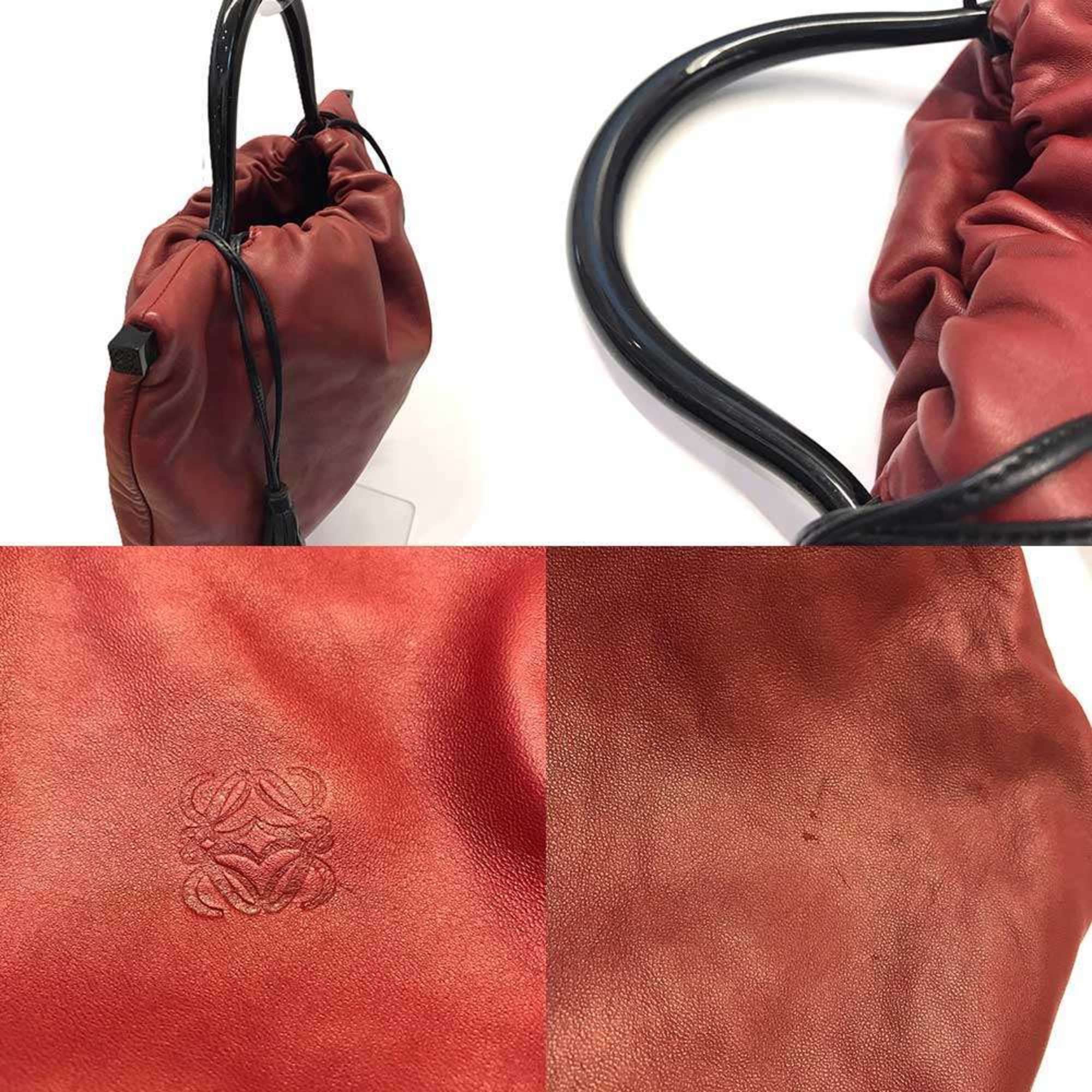 Loewe LOEWE handbag in nappa leather with anagram and tassel, red, for women. Size ONE SIZE - 4 Thumbnail