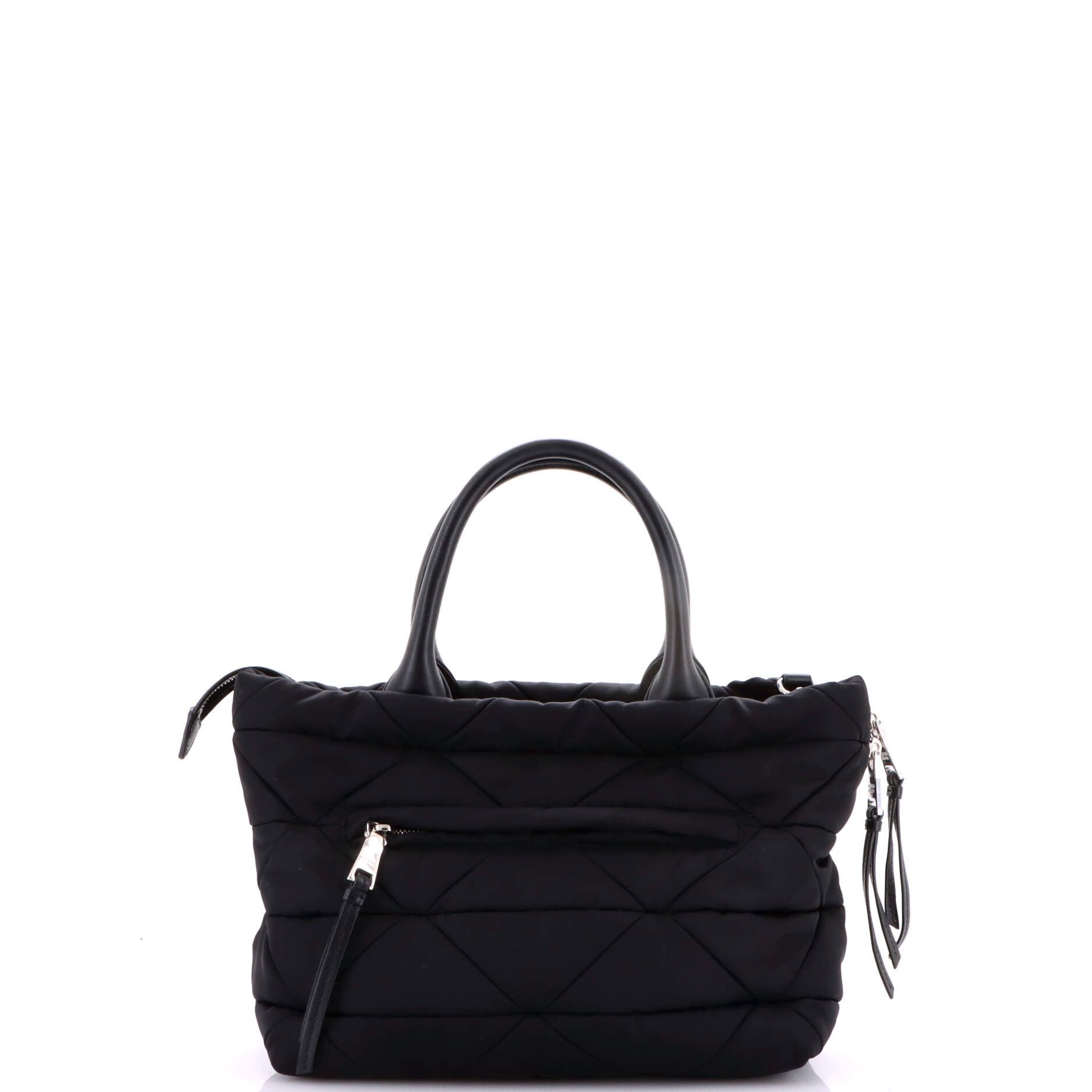 Prada Padded Tote Bag Quilted Re-Nylon with Leather Small Size ONE SIZE - 2 Thumbnail