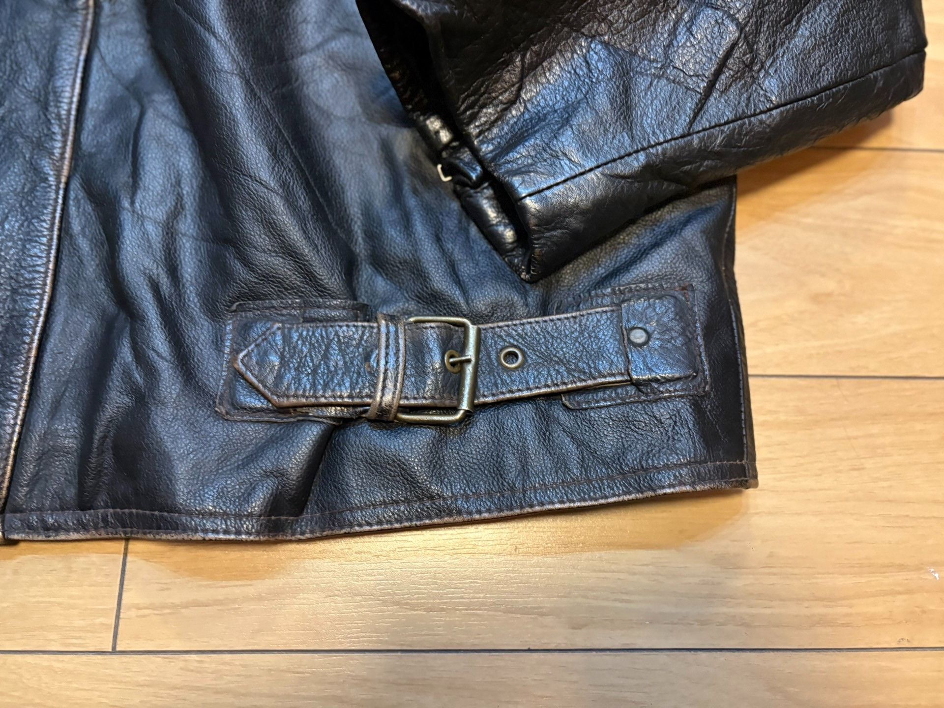 Japanese Brand Black Cowhide Leather Jacket Size US XL / EU 56 / 4 - 4 Thumbnail
