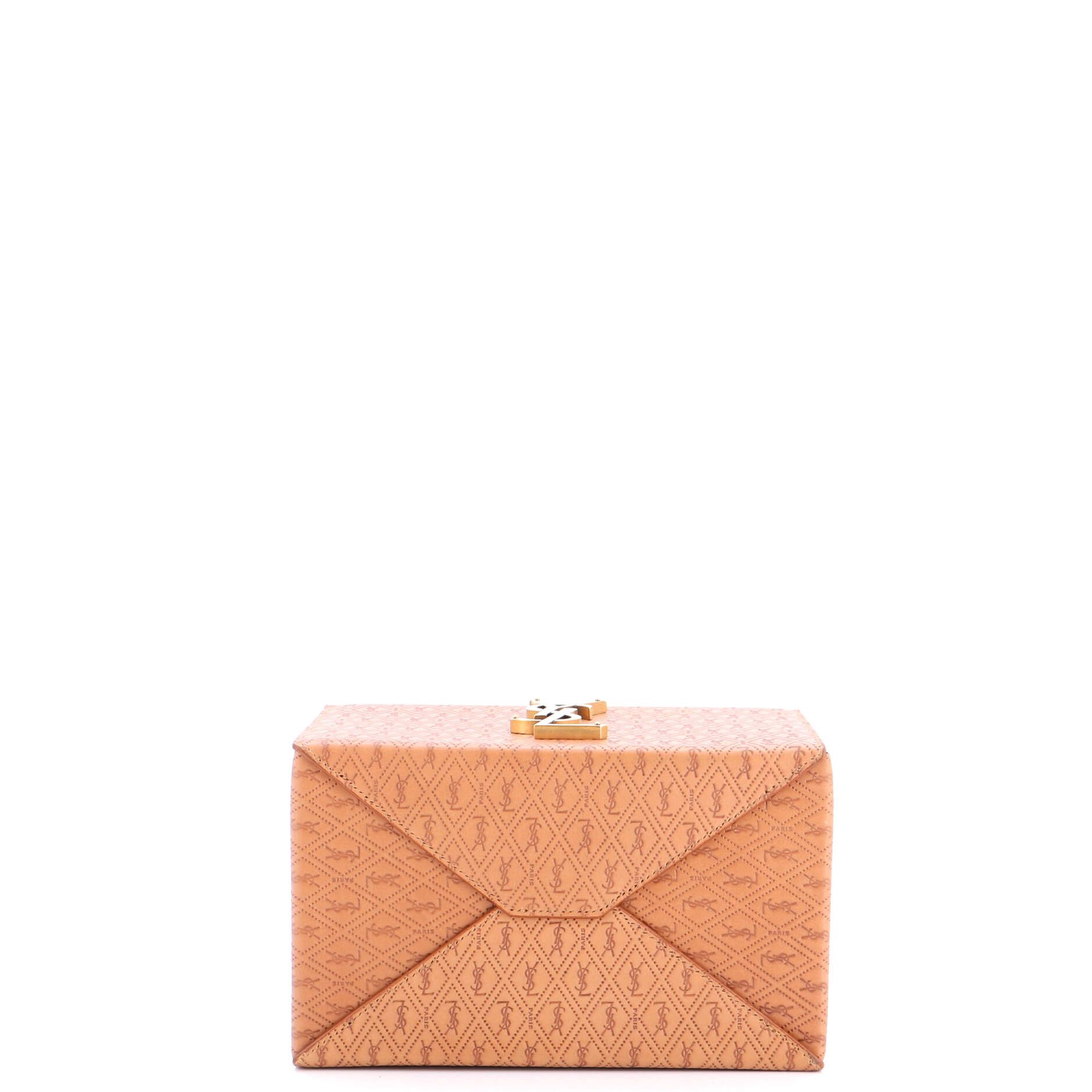 Saint Laurent Paris Take-Away Box Bag Monogram All Over Leather Size ONE SIZE - 3 Thumbnail