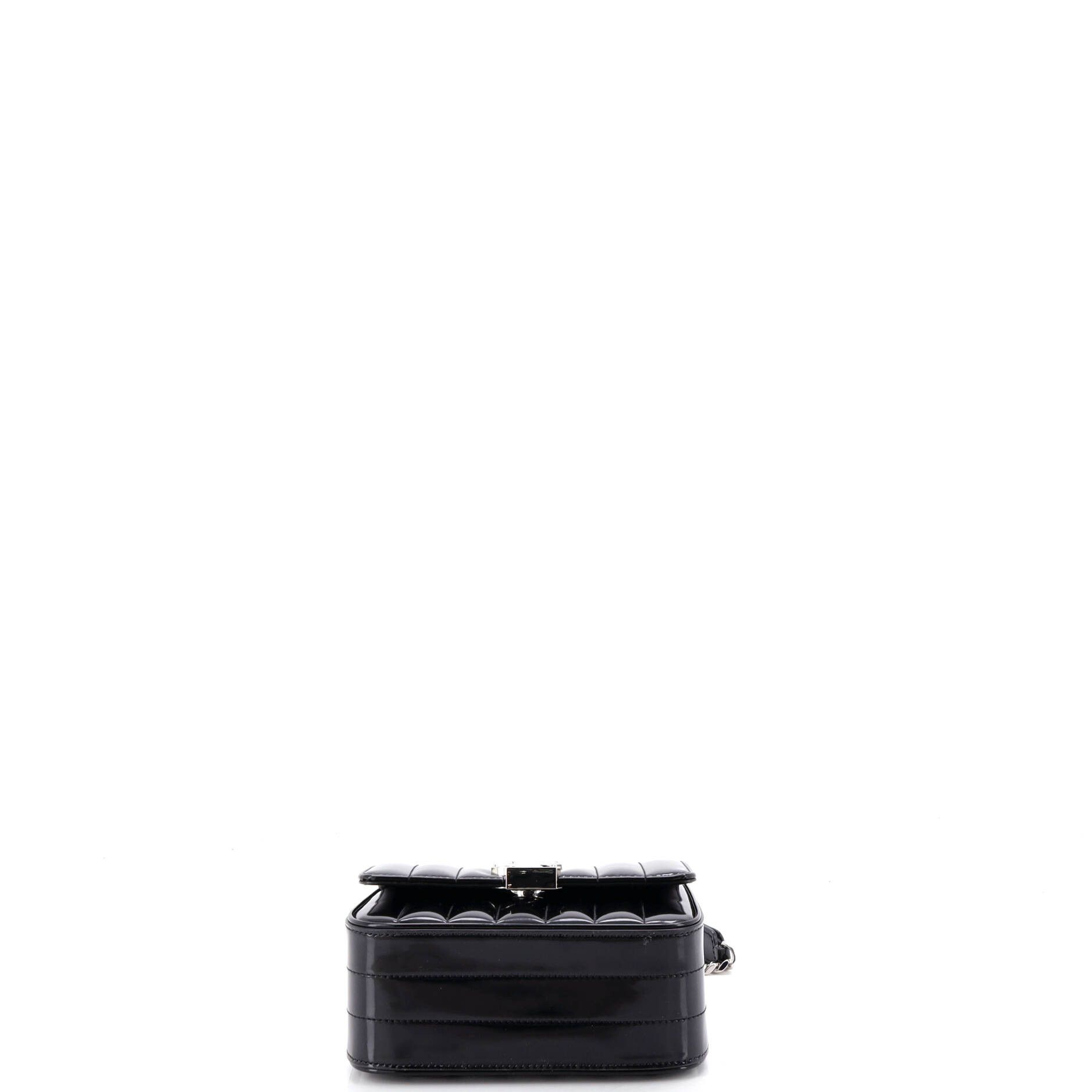 Saint Laurent Paris Vicky Crossbody Bag Vertical Quilted Patent Small Size ONE SIZE - 3 Thumbnail