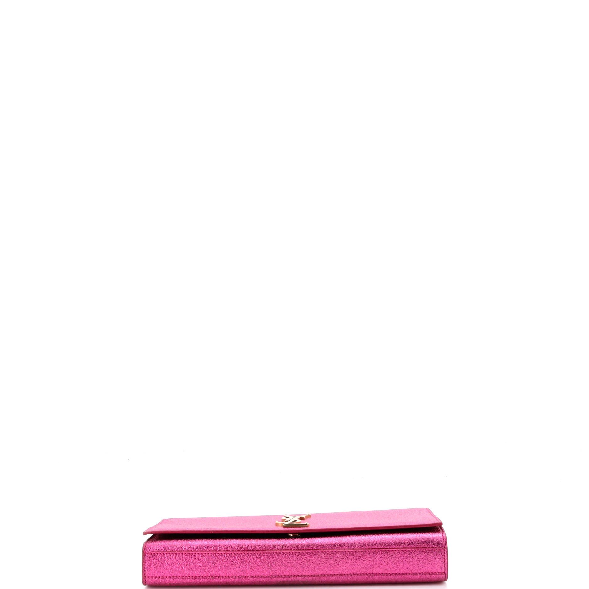 Saint Laurent Paris Classic Monogram Clutch Metallic Calfskin Long Size ONE SIZE - 3 Thumbnail
