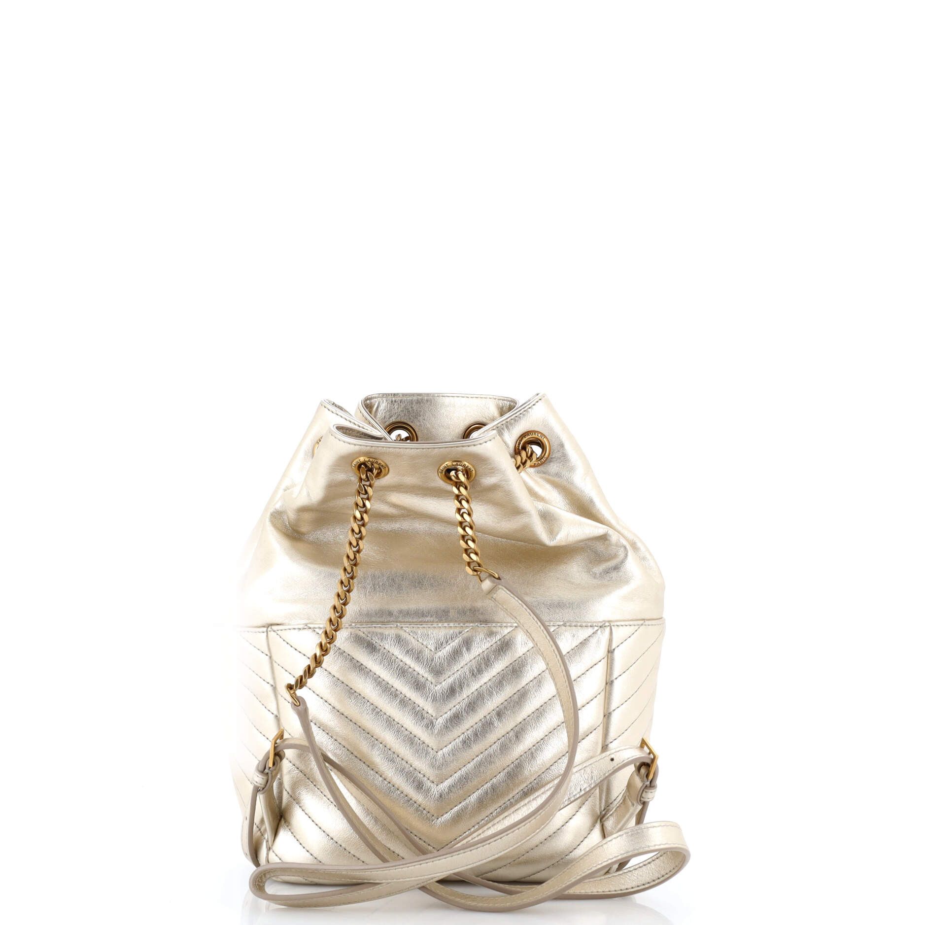 Saint Laurent Paris Joe Backpack Matelasse Chevron Leather Size ONE SIZE - 2 Thumbnail