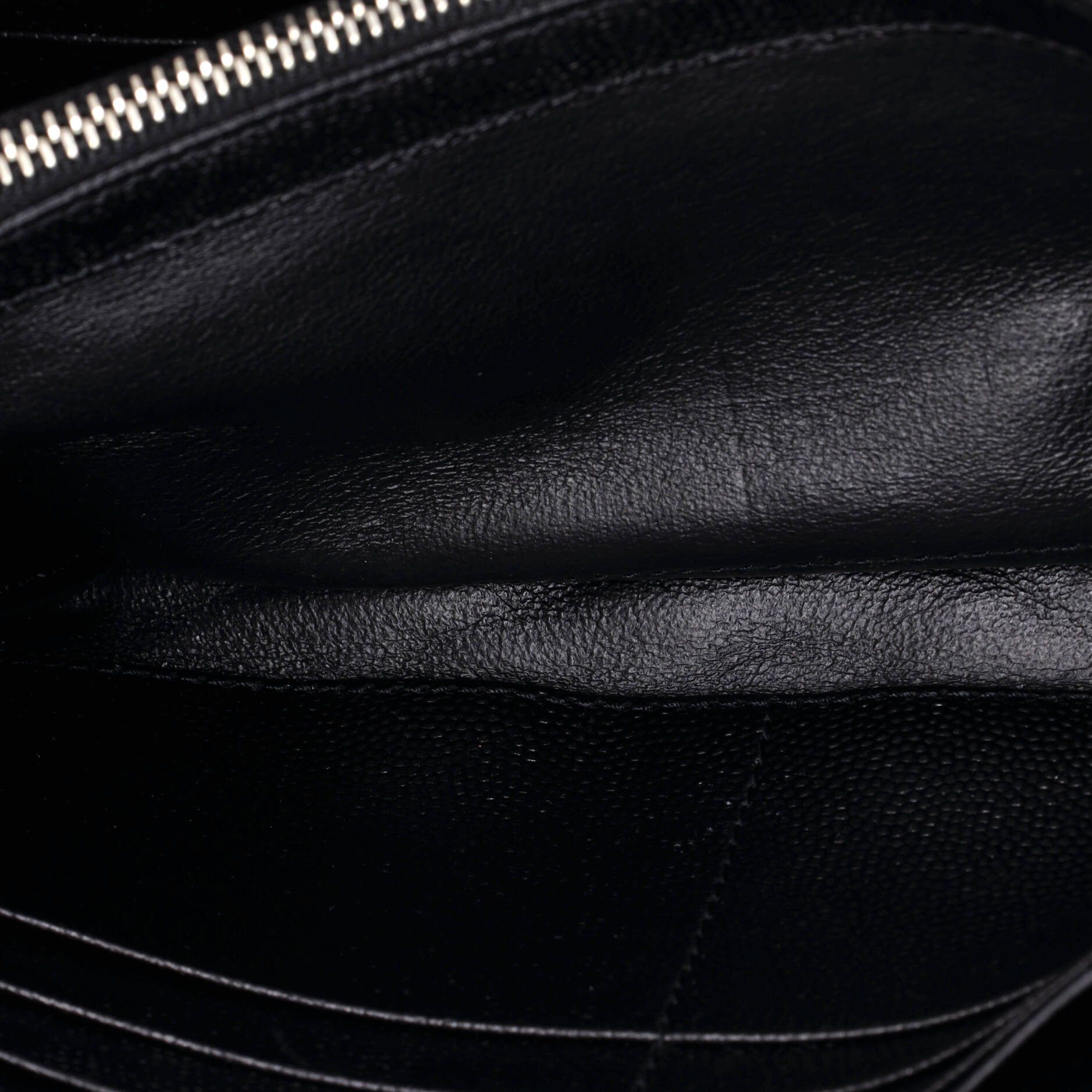 Saint Laurent Paris Classic Monogram Flap Wallet Matelasse Chevron Leather Large Size ONE SIZE - 4 Thumbnail