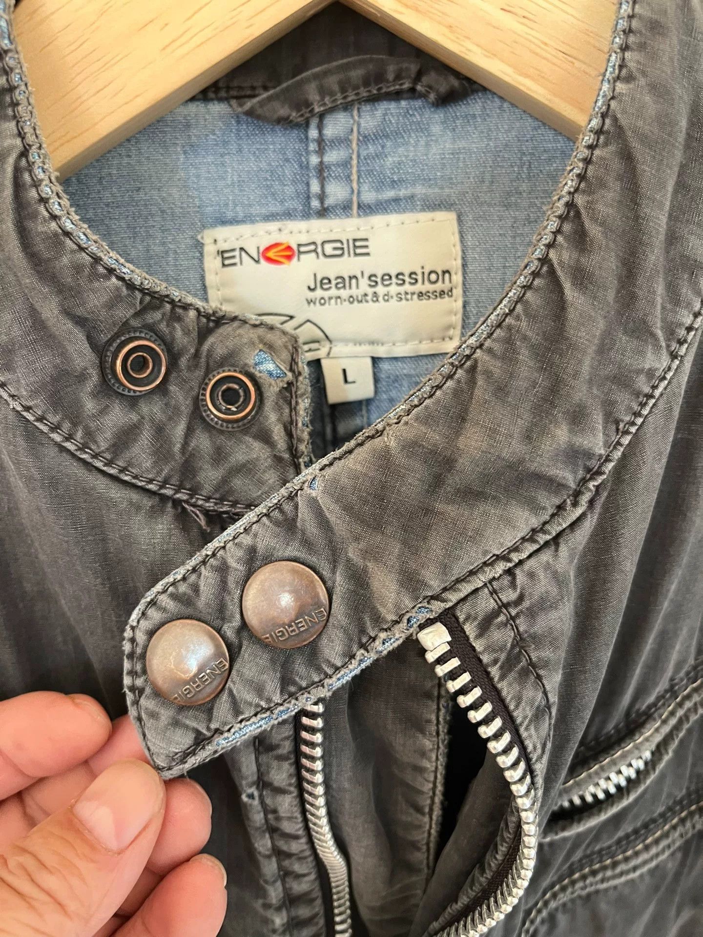 Vintage Vintage Energie Denim Motorcycle Jacket Size US M / EU 48-50 / 2 - 3 Thumbnail