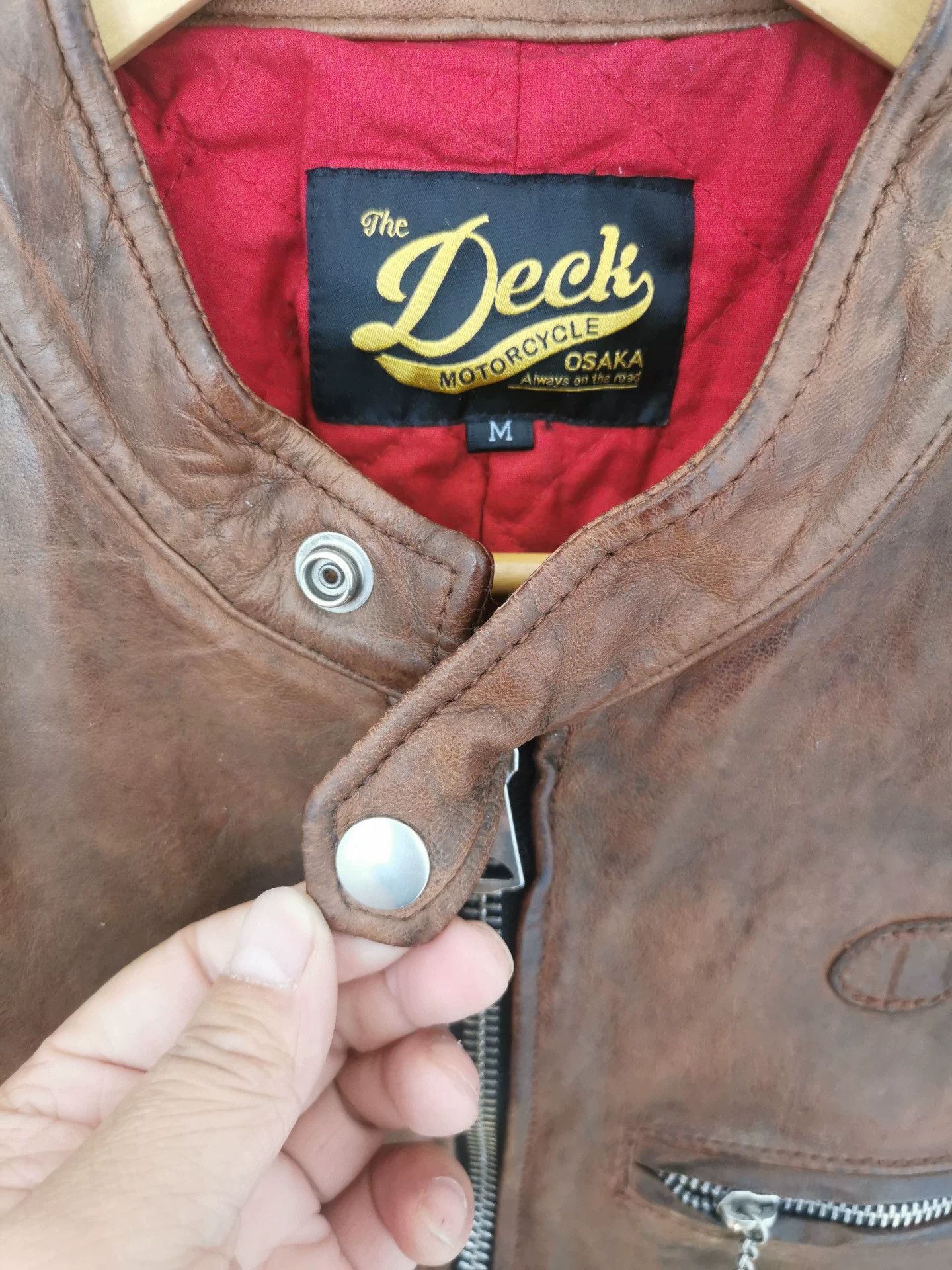Vintage The Deck Motorcycle Leather Jacket Size US M / EU 48-50 / 2 - 4 Thumbnail
