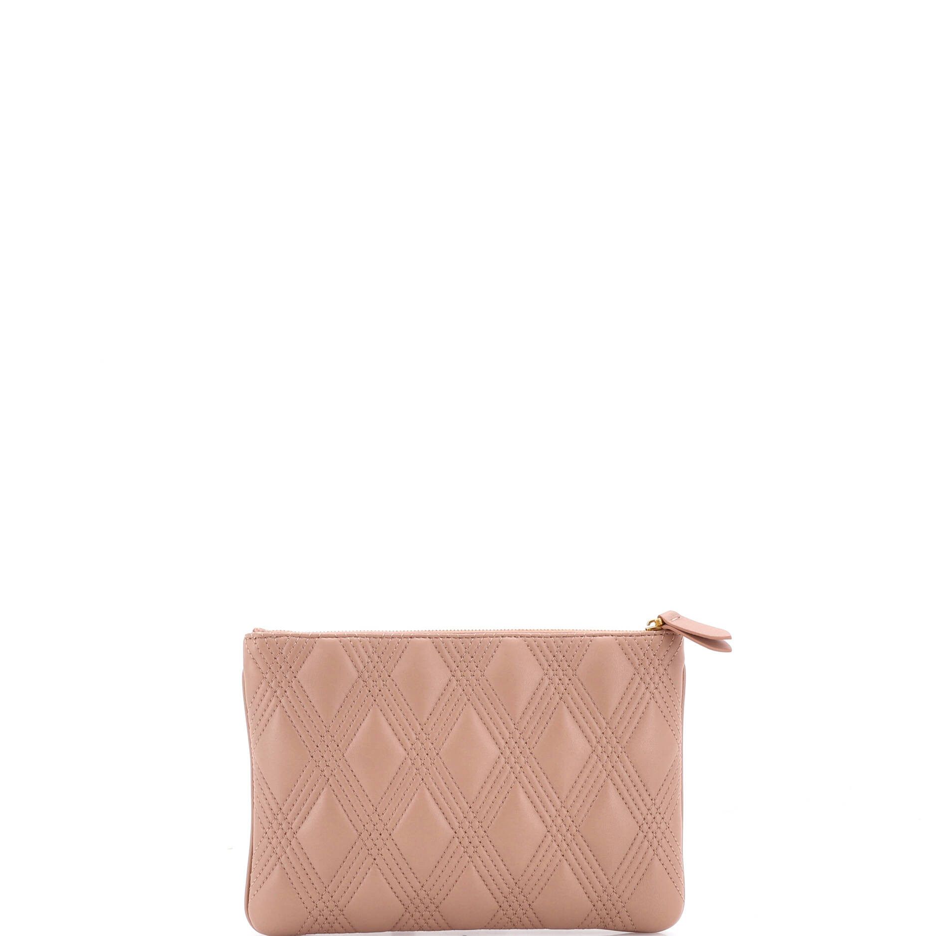 Valentino Quiltie 67 Zip Pouch Quilted Leather Medium Size ONE SIZE - 2 Thumbnail