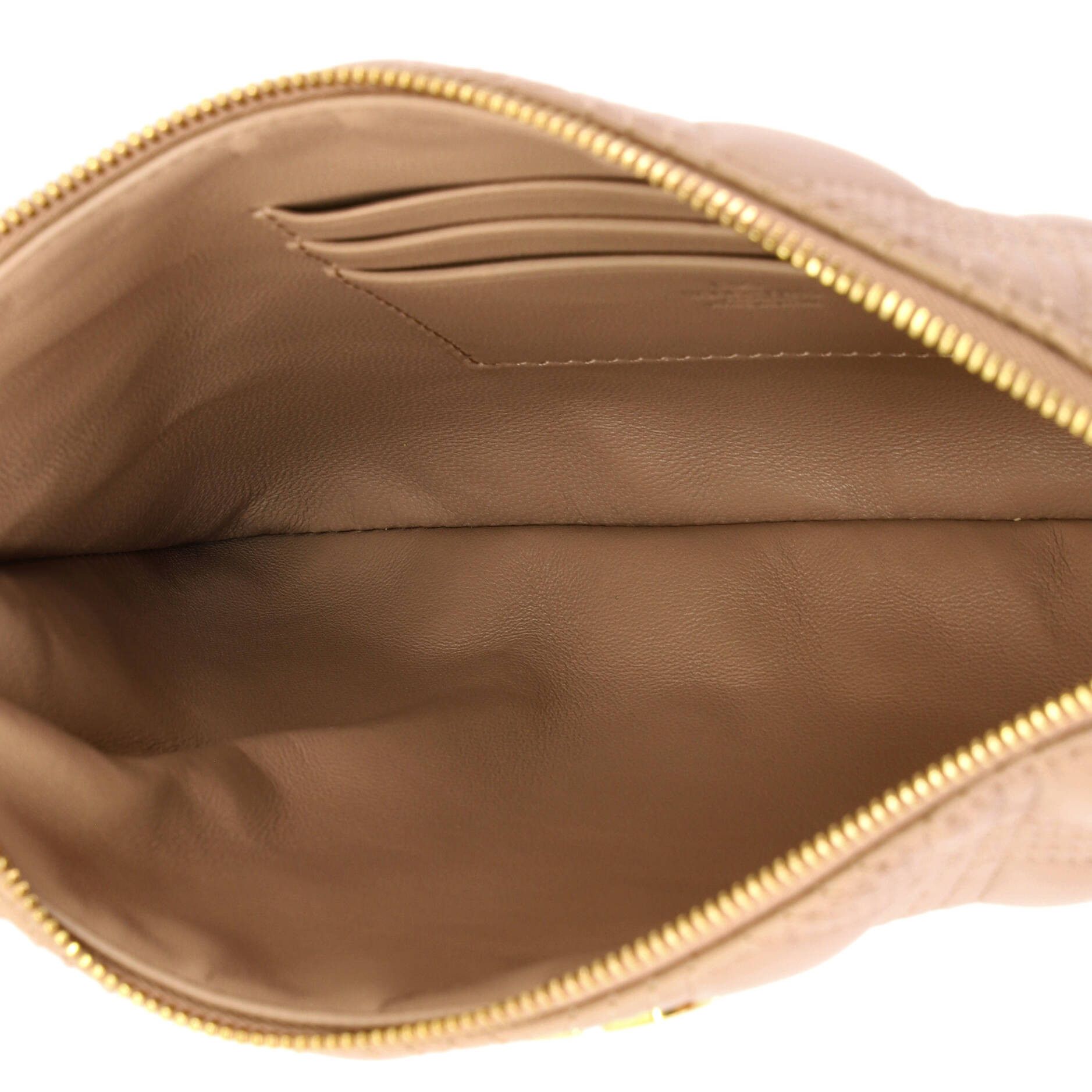 Valentino Quiltie 67 Zip Pouch Quilted Leather Medium Size ONE SIZE - 4 Thumbnail