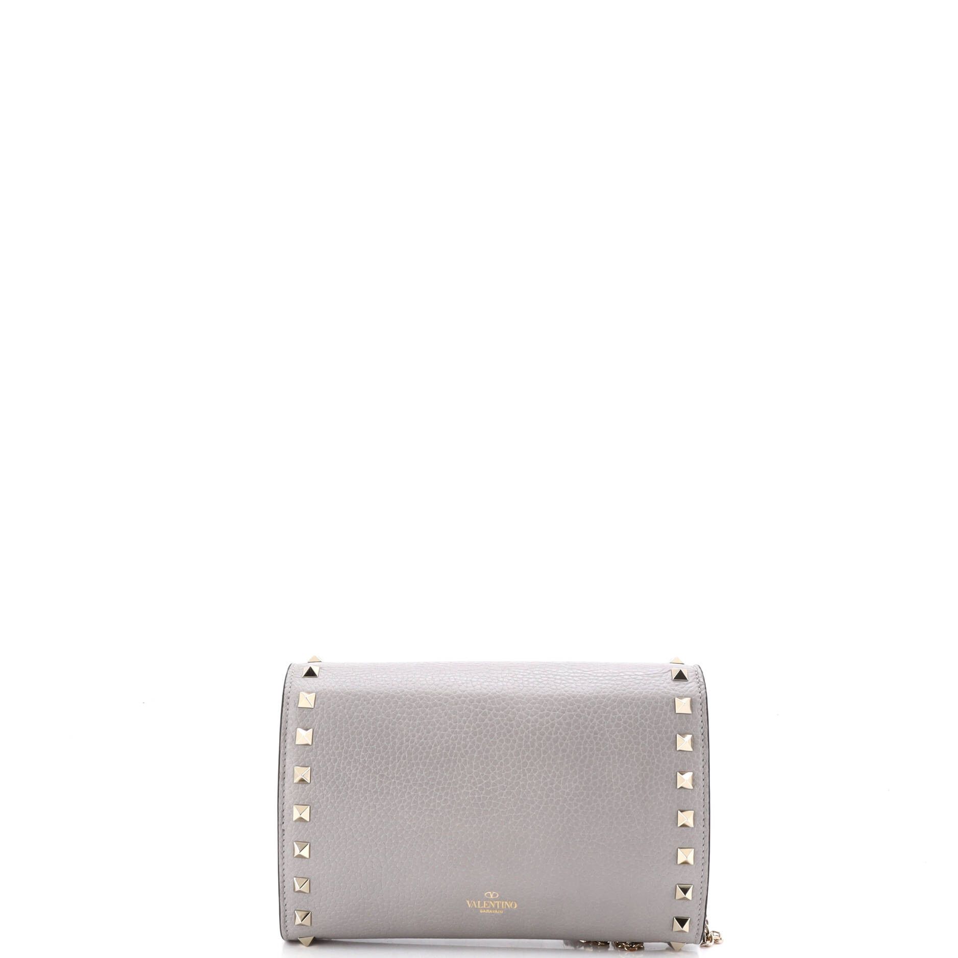 Valentino Rockstud Envelope Chain Wallet Leather Size ONE SIZE - 2 Thumbnail
