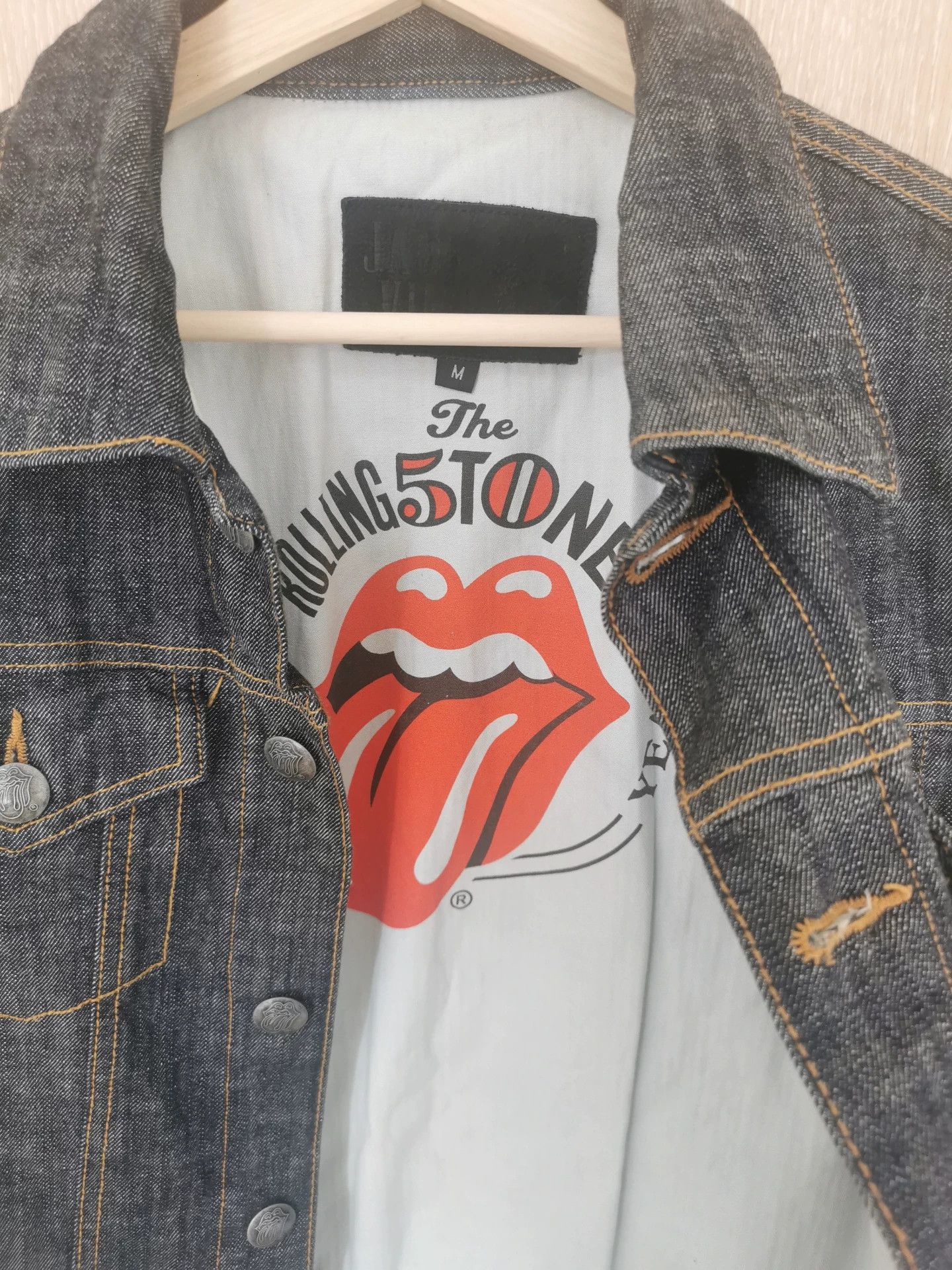 Vintage Vintage Rolling Stones Limited Denim Jacket Size US M / EU 48-50 / 2 - 3 Thumbnail