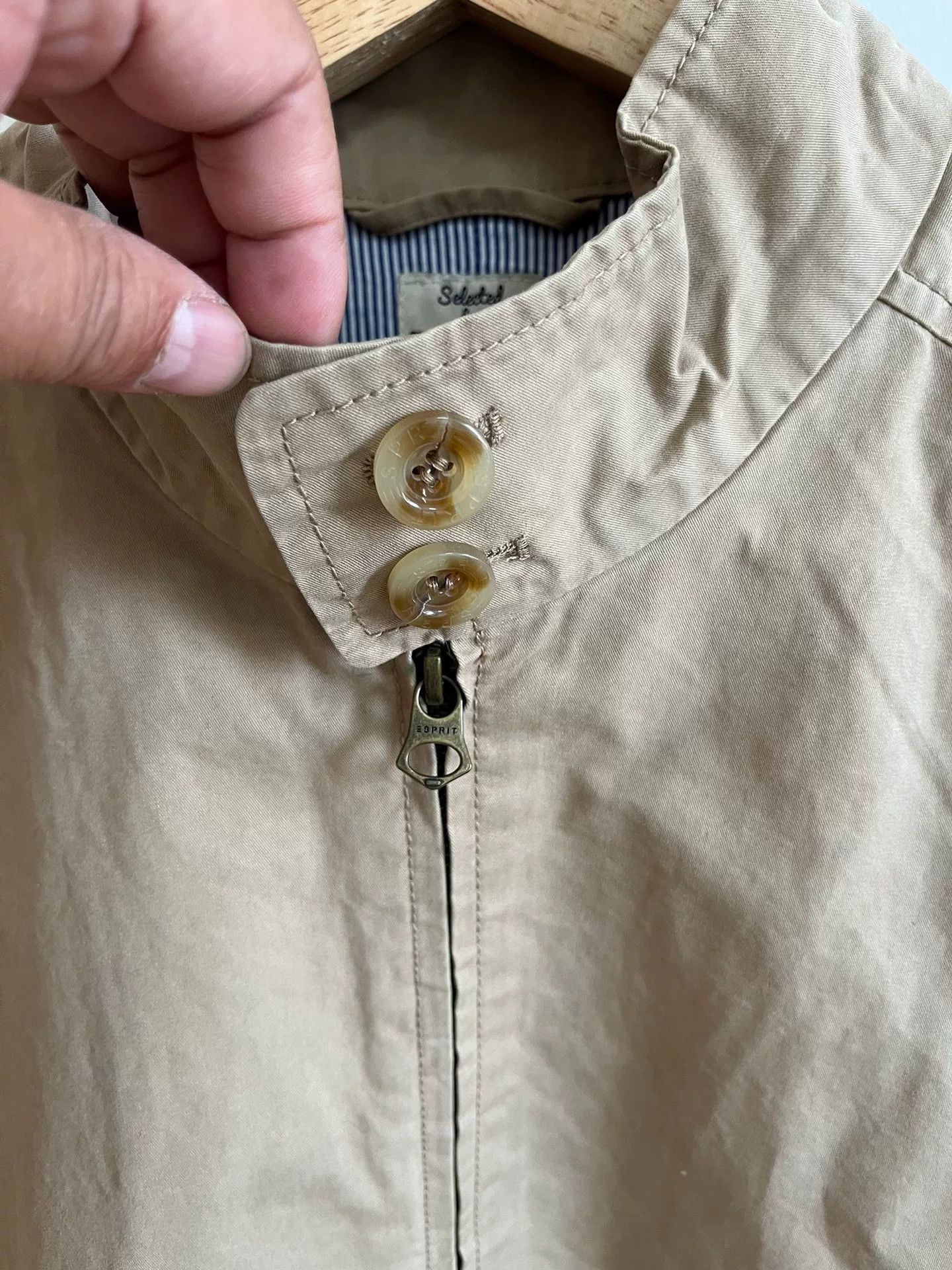Japanese Brand Khaki Washed Distressed Jacket Size US M / EU 48-50 / 2 - 4 Thumbnail