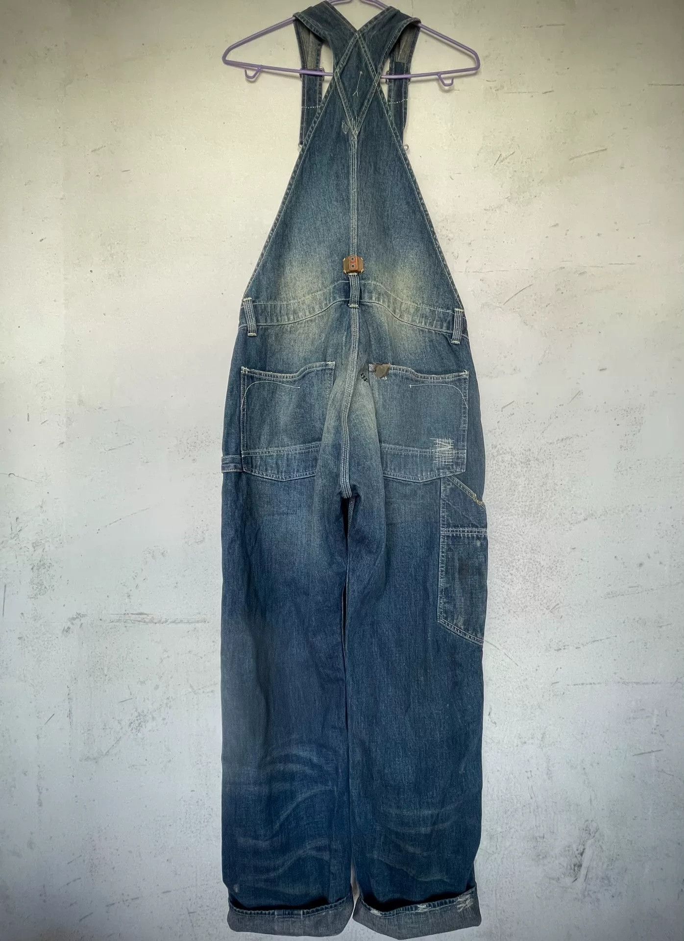 Vintage Distressed Vintage Patch Cargo Overalls Size US 31 - 3 Thumbnail