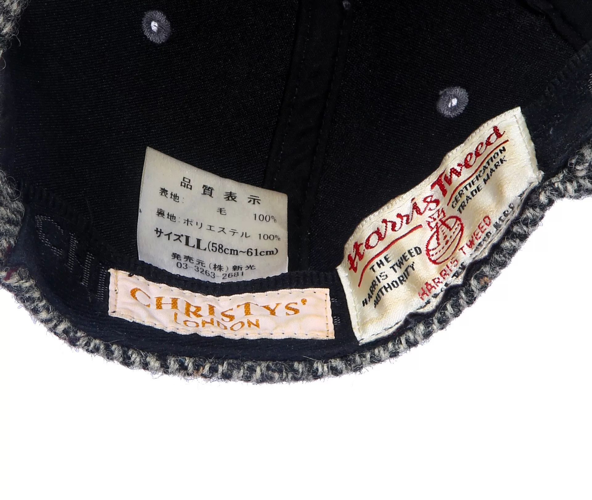 Vintage Christys' London Harris Tweed Wool Baseball Cap Size ONE SIZE - 5 Thumbnail