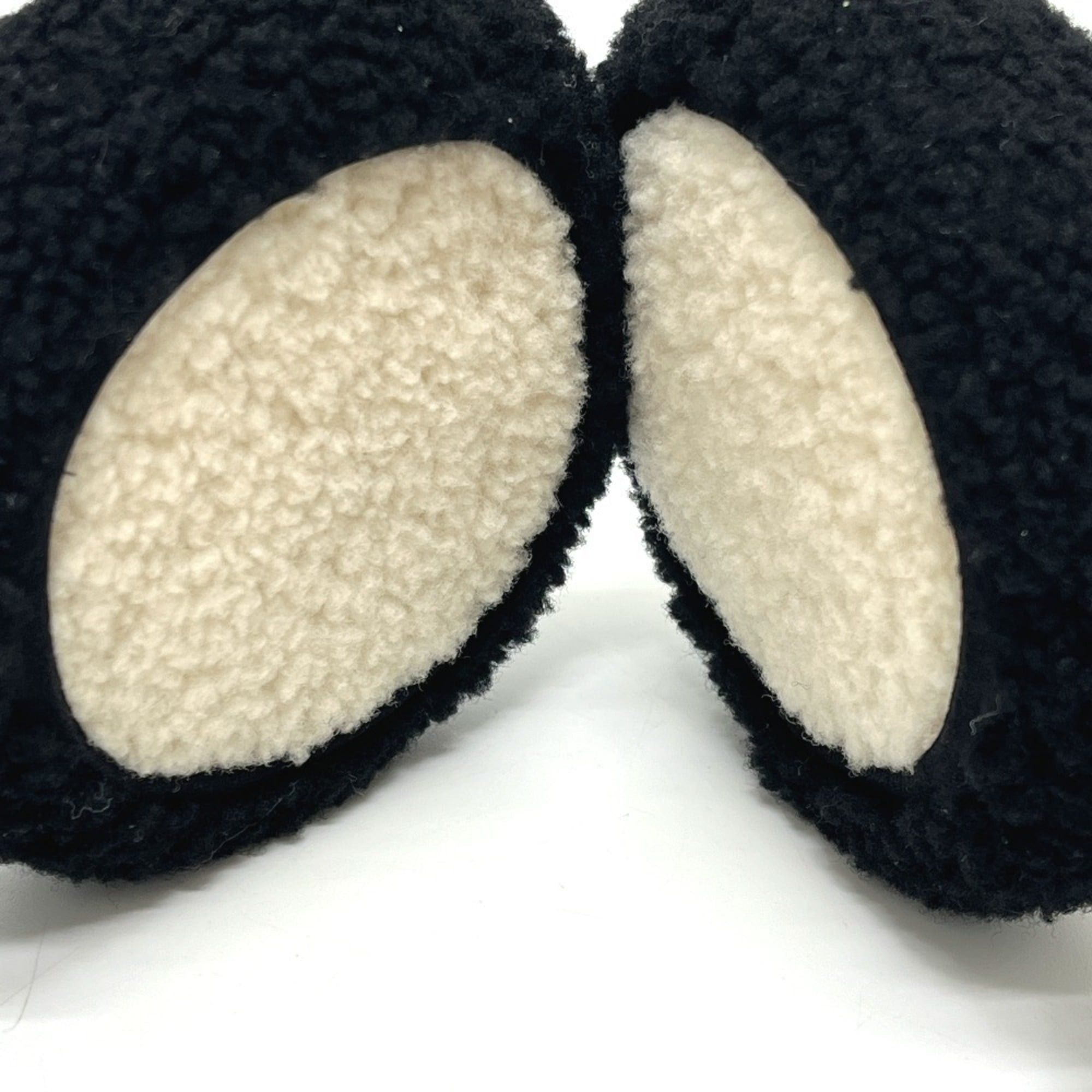 Chanel CHANEL 25B Large Coco Mark Bicolor Apparel Accessories Earmuffs Women's Black Like New Size ONE SIZE - 4 Thumbnail