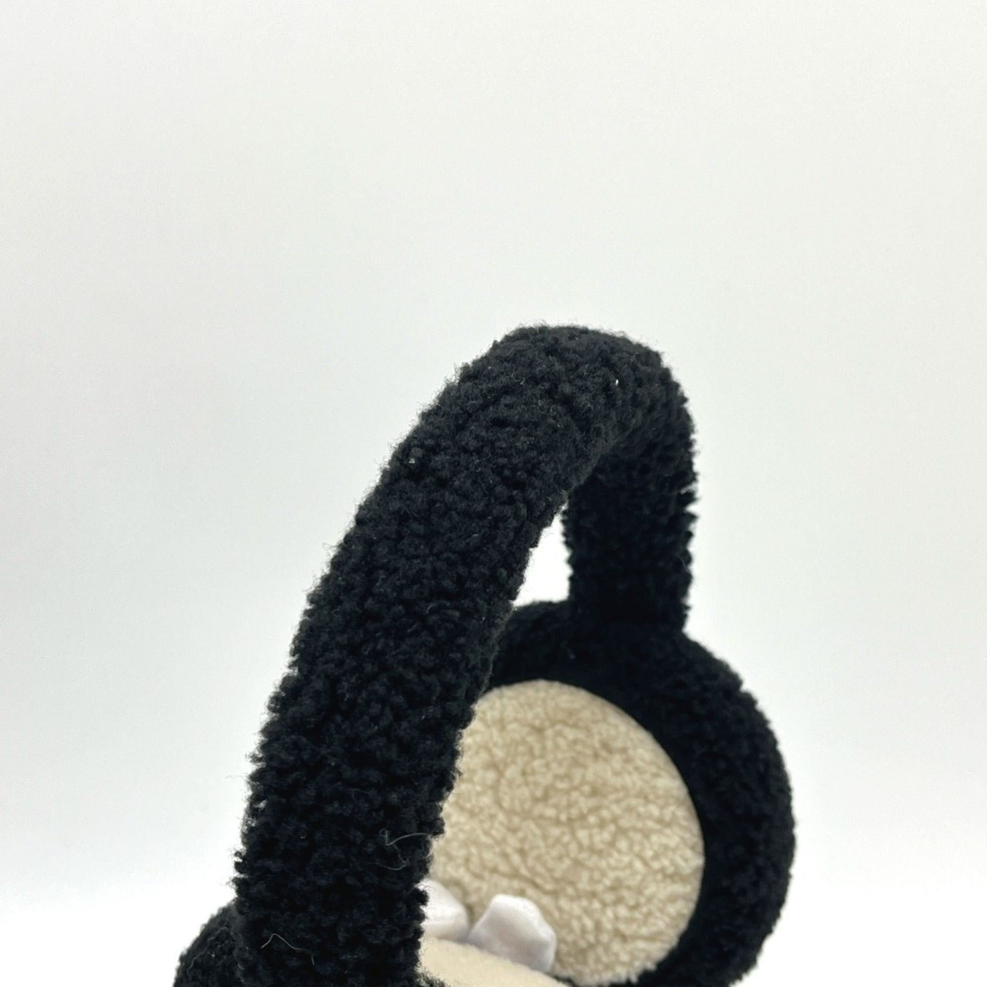 Chanel CHANEL 25B Large Coco Mark Bicolor Apparel Accessories Earmuffs Women's Black Like New Size ONE SIZE - 7 Thumbnail