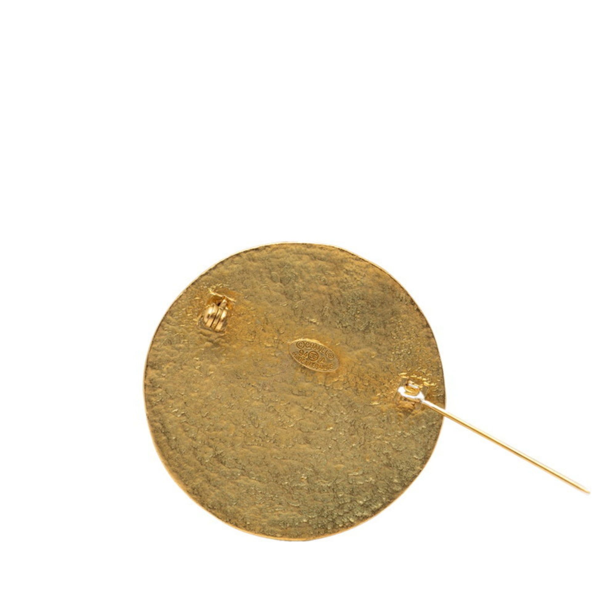 Chanel Chanel Coco Mark Vintage Brooch, Gold Plated, Women's CHANEL Size ONE SIZE - 3 Thumbnail