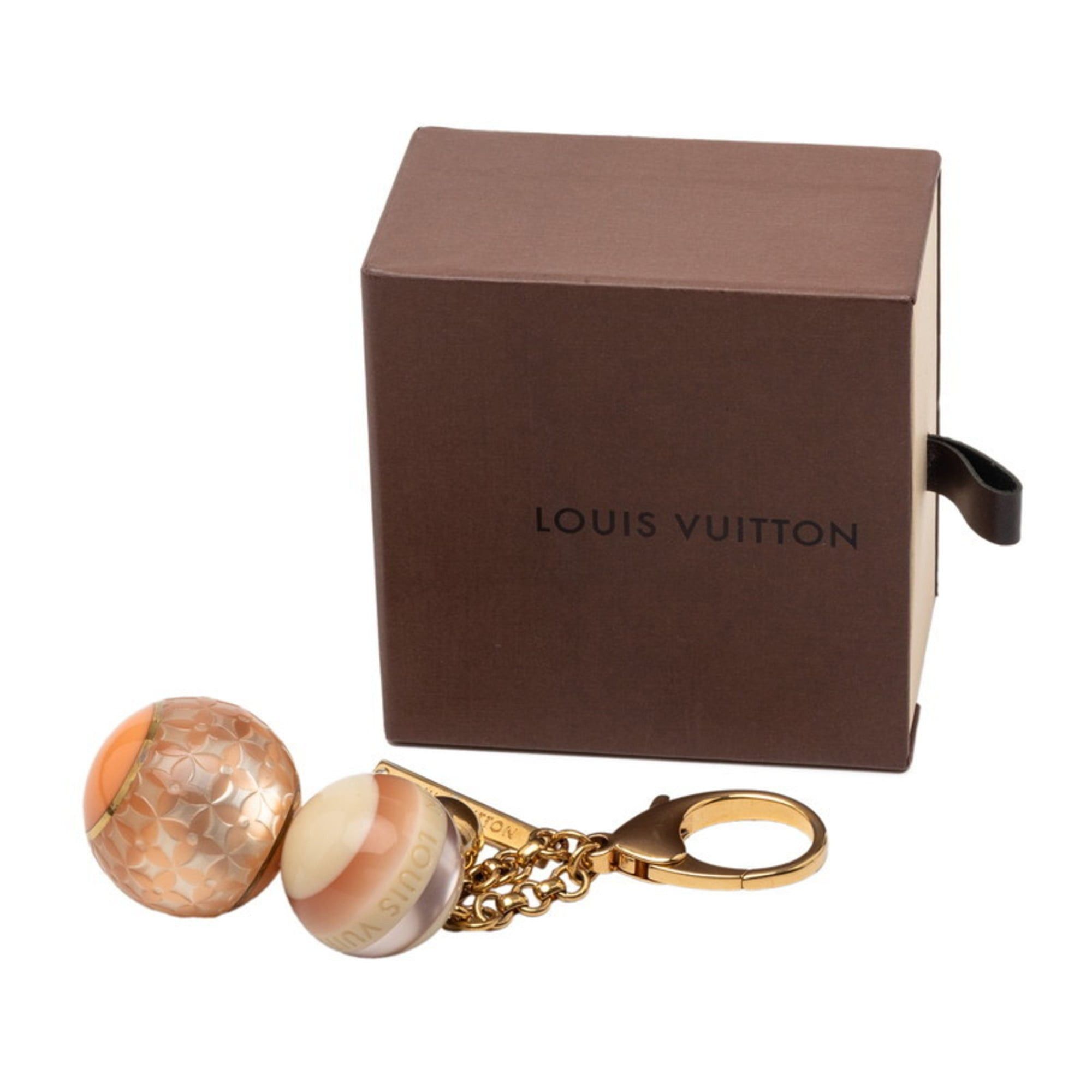 Louis Vuitton Louis Vuitton Bijou Sac Mini Lin Croisette Violine Charm Keyring M65643 Beige Pink Ivory Plated Resin Women's LOUIS VUITTON Size ONE SIZE - 5 Thumbnail