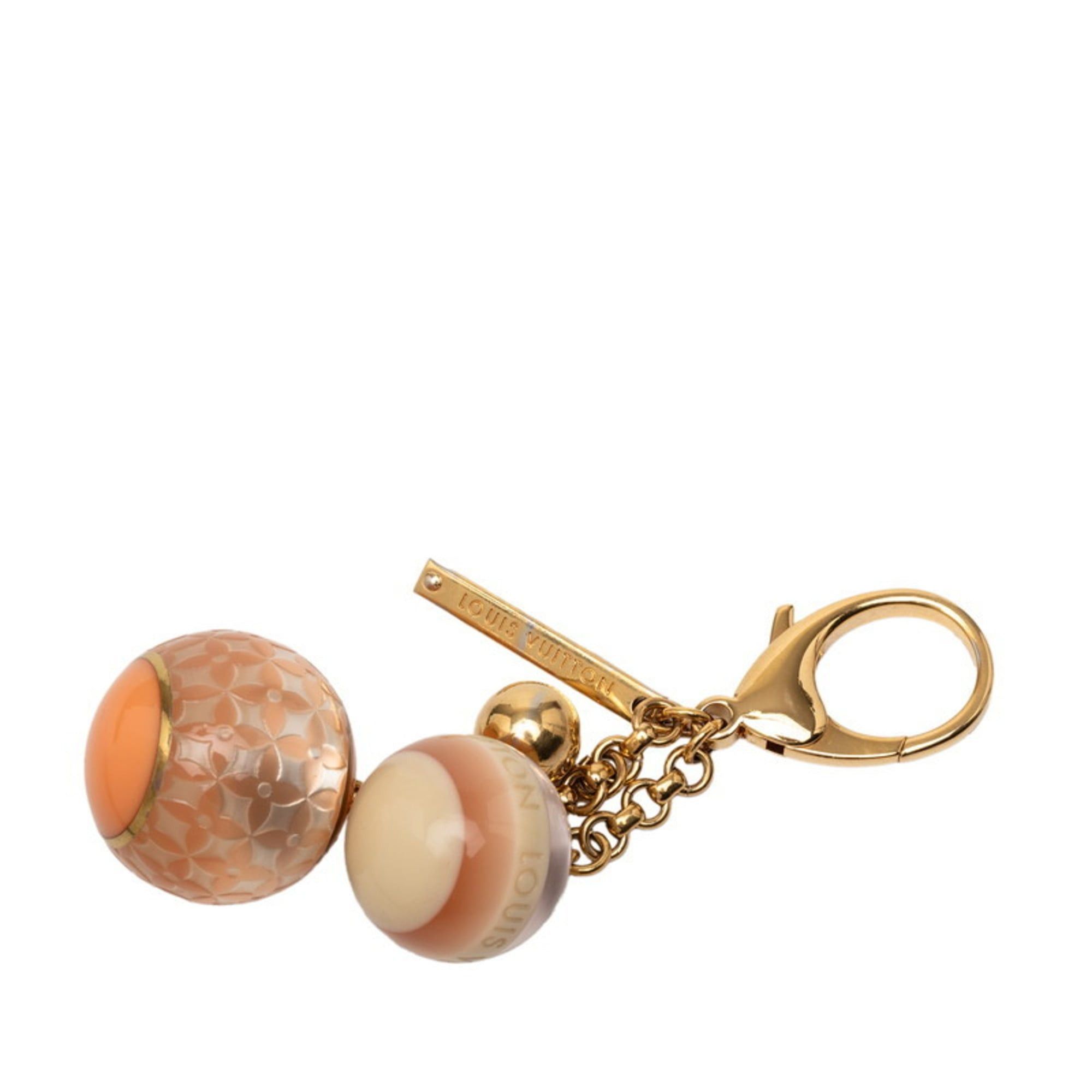 Louis Vuitton Louis Vuitton Bijou Sac Mini Lin Croisette Violine Charm Keyring M65643 Beige Pink Ivory Plated Resin Women's LOUIS VUITTON Size ONE SIZE - 2 Thumbnail