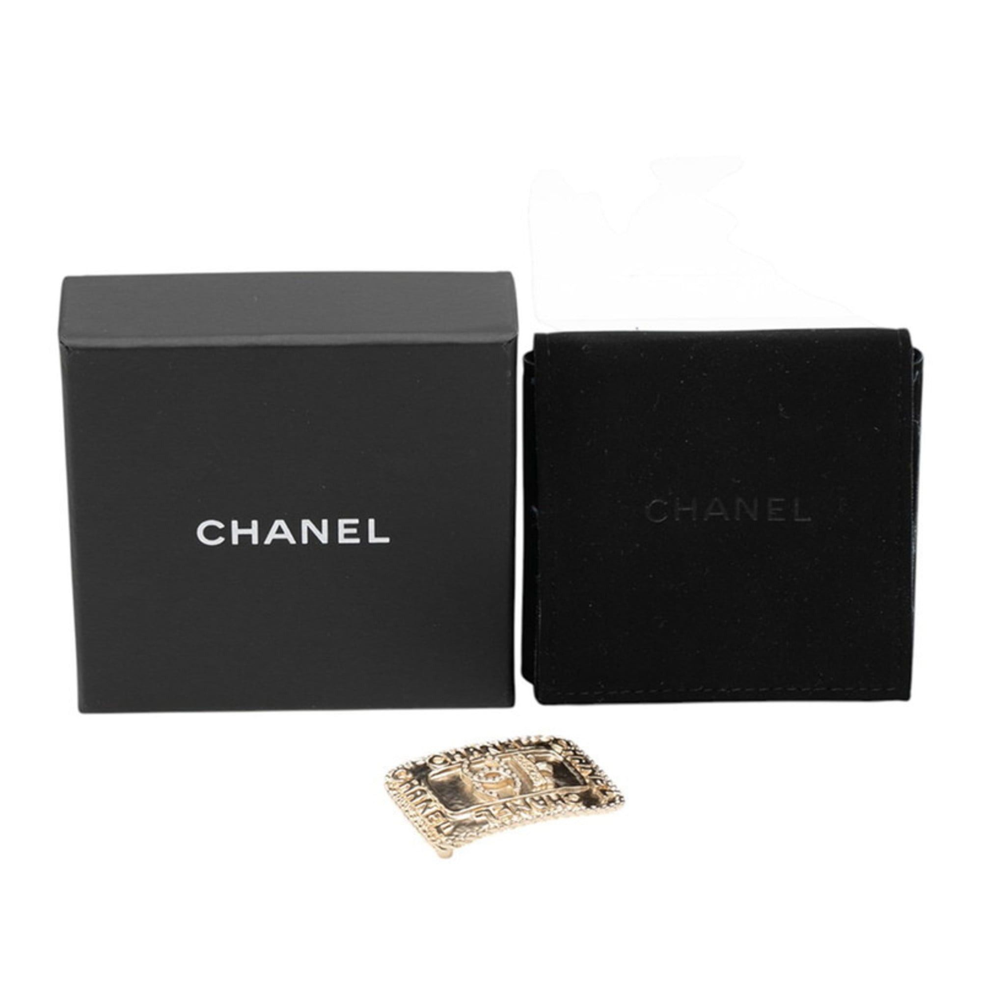 Chanel Chanel Coco Mark Logo Crown Rhinestone Brooch, Champagne Gold Plated, Women's CHANEL Size ONE SIZE - 4 Thumbnail