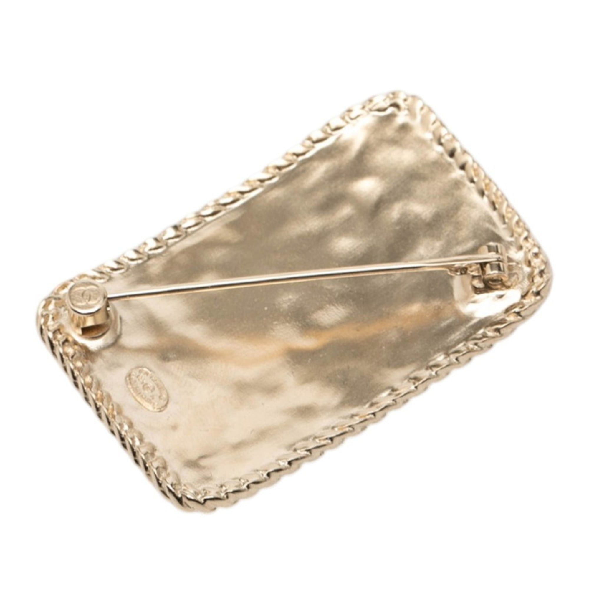 Chanel Chanel Coco Mark Logo Crown Rhinestone Brooch, Champagne Gold Plated, Women's CHANEL Size ONE SIZE - 2 Thumbnail