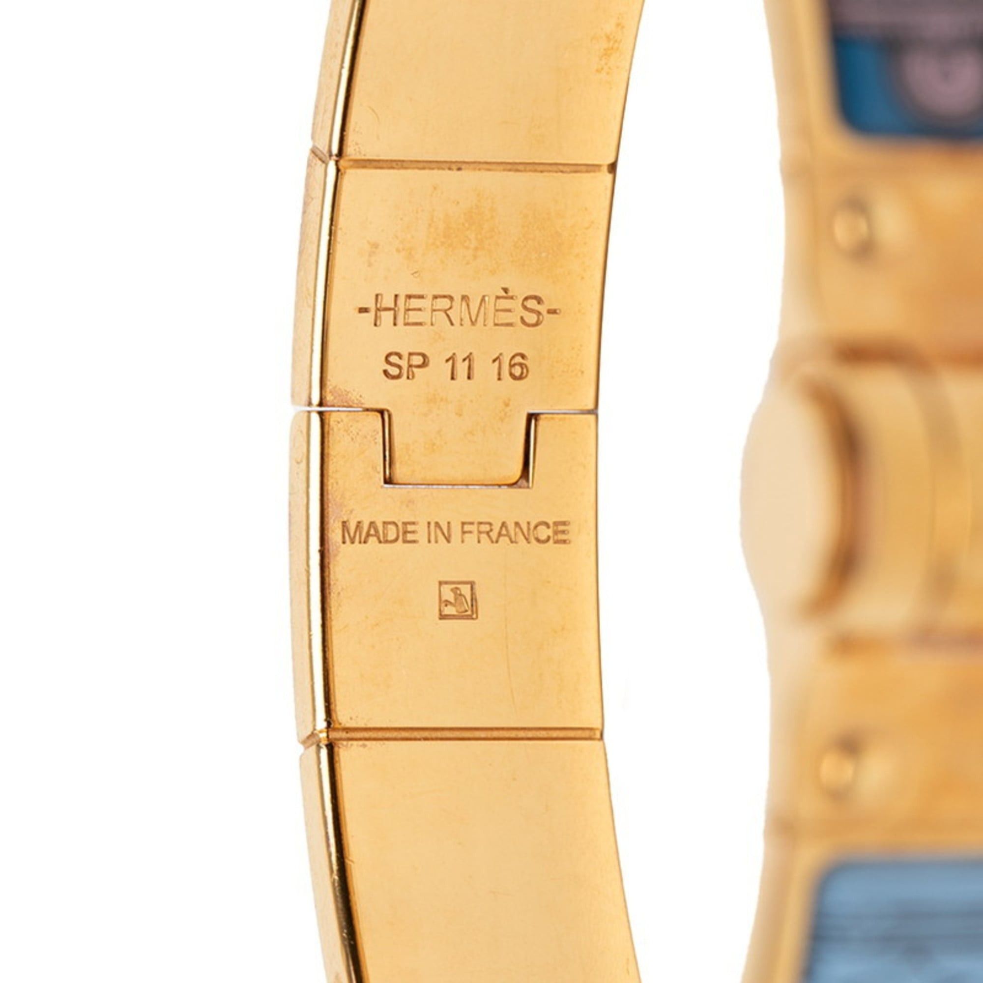 Hermes Hermes Charnière PM Bangle, Gold Multicolor Plated, Women's Size ONE SIZE - 4 Thumbnail