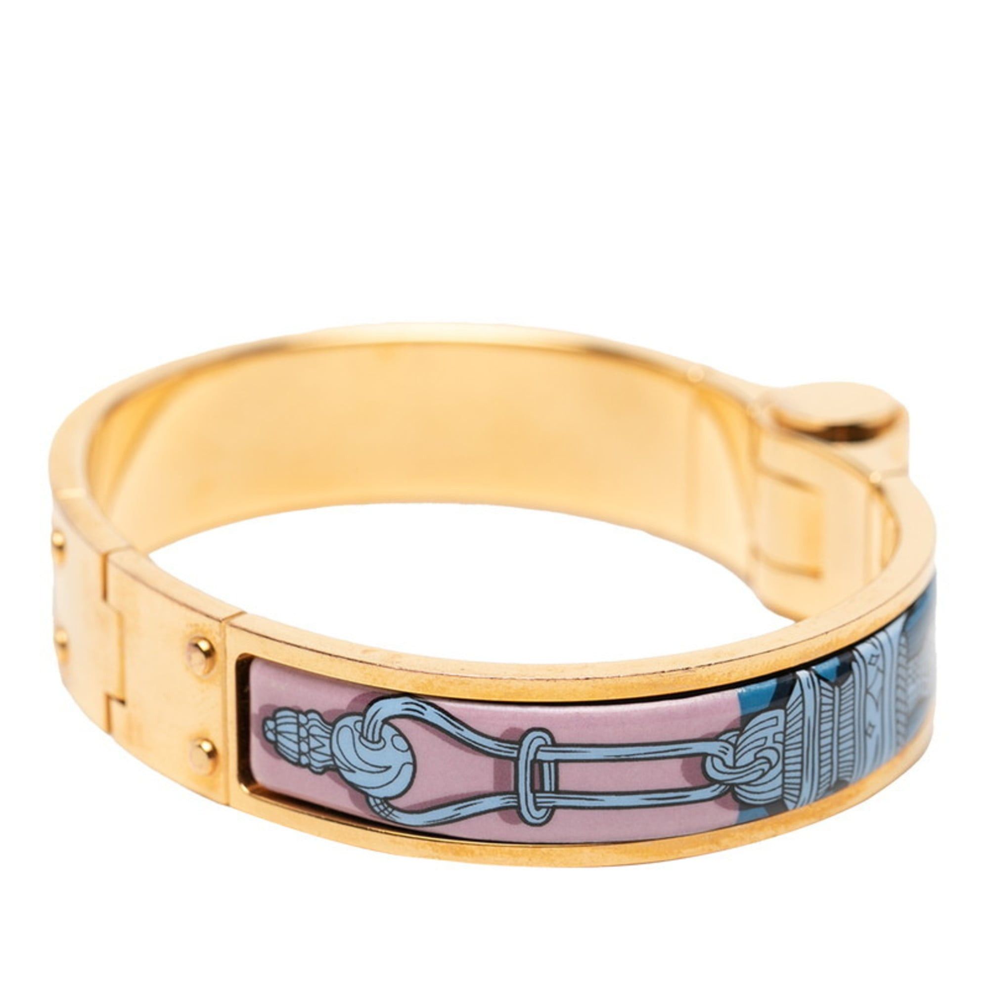 Hermes Hermes Charnière PM Bangle, Gold Multicolor Plated, Women's Size ONE SIZE - 2 Thumbnail