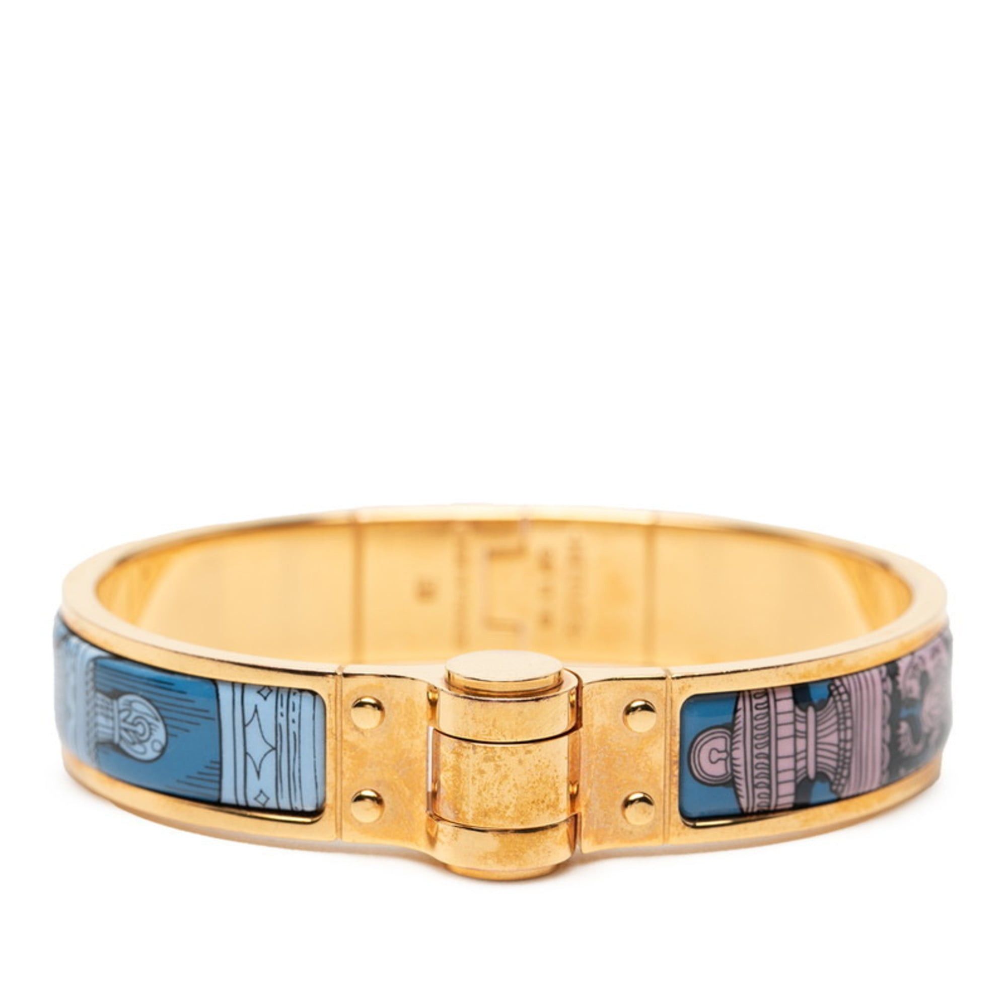 Hermes Hermes Charnière PM Bangle, Gold Multicolor Plated, Women's Size ONE SIZE - 3 Thumbnail