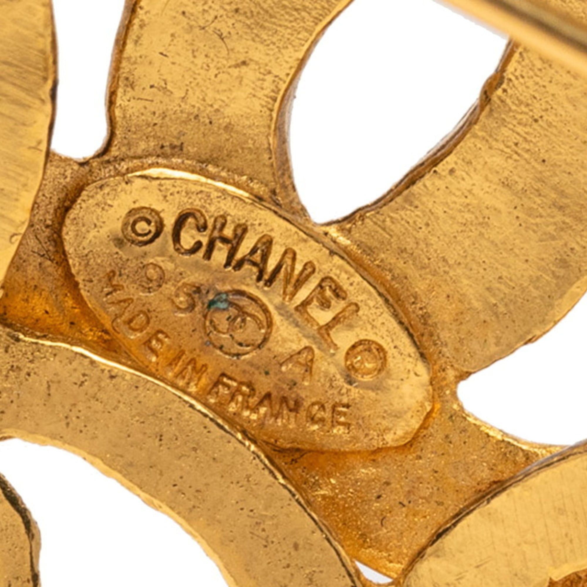 Chanel Chanel Vintage Coco Mark Flower Motif Brooch Gold Plated Women's CHANEL Size ONE SIZE - 3 Thumbnail