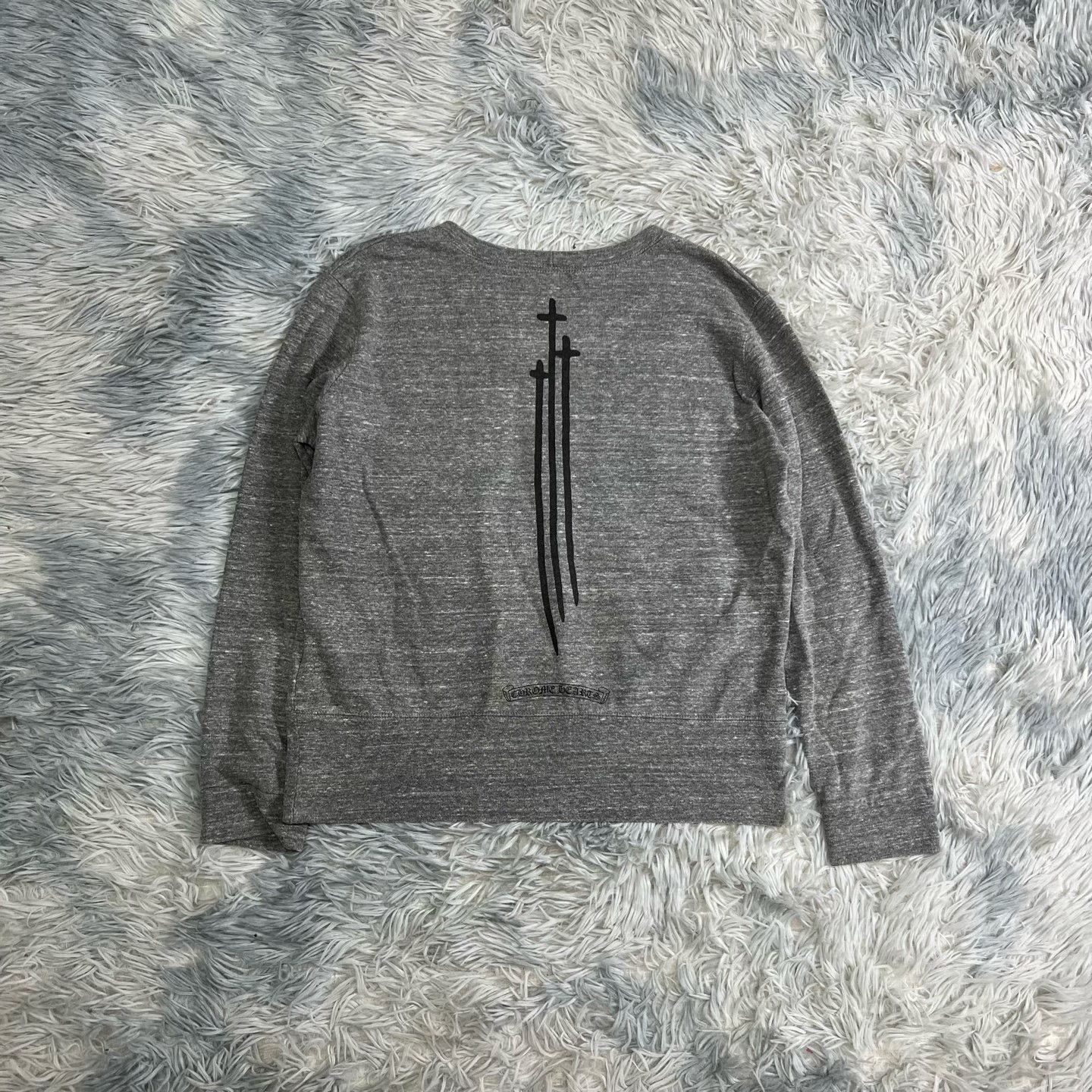 Chrome Hearts Chrome Hearts Gray Long Sleeve Sweater Size US M / EU 48-50 / 2 - 2 Thumbnail