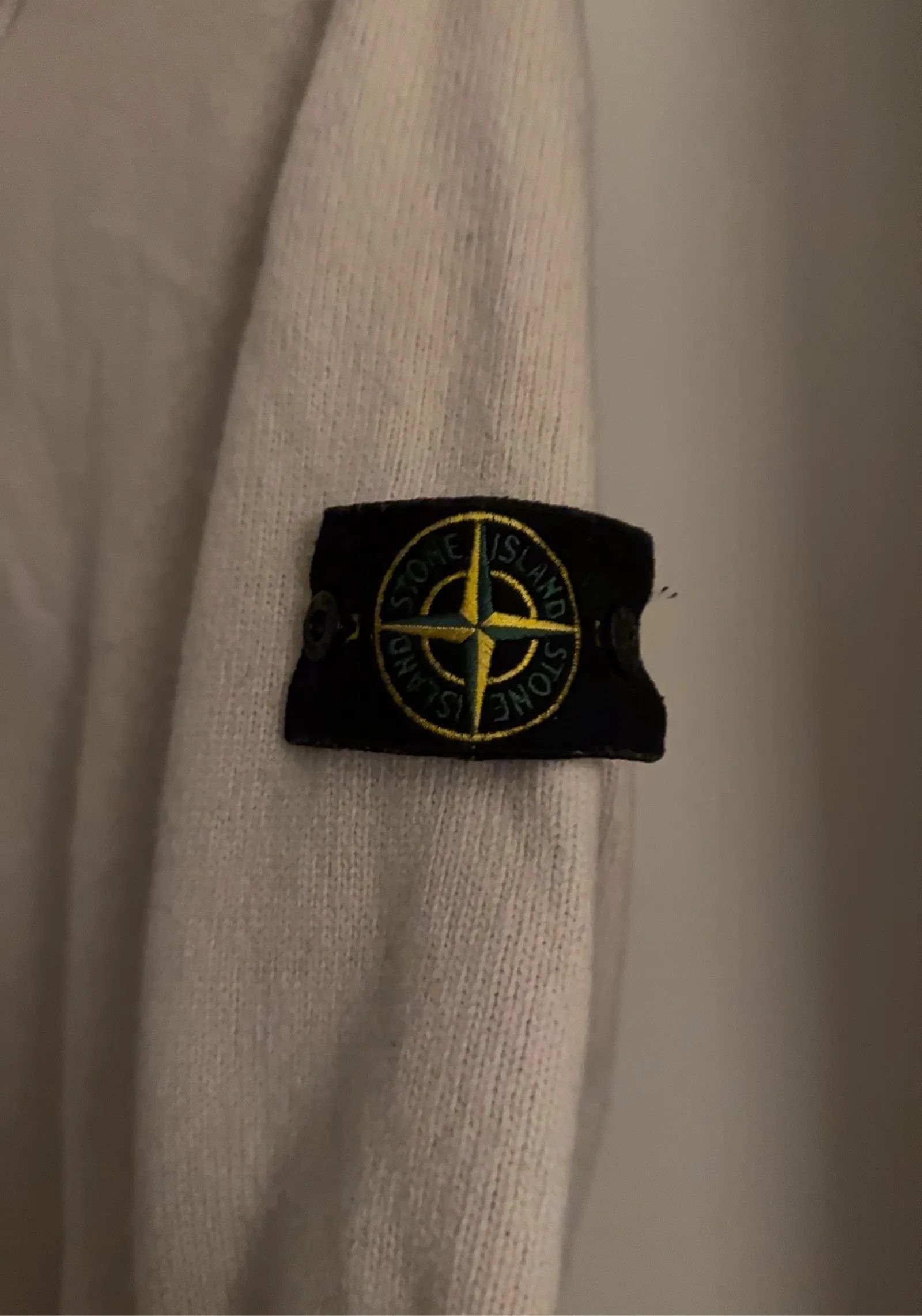Stone Island Stone Island LAMBSWOOL BUTTONED POLO SWEATER IVORY Cardigan Size US XL / EU 56 / 4 - 2 Thumbnail