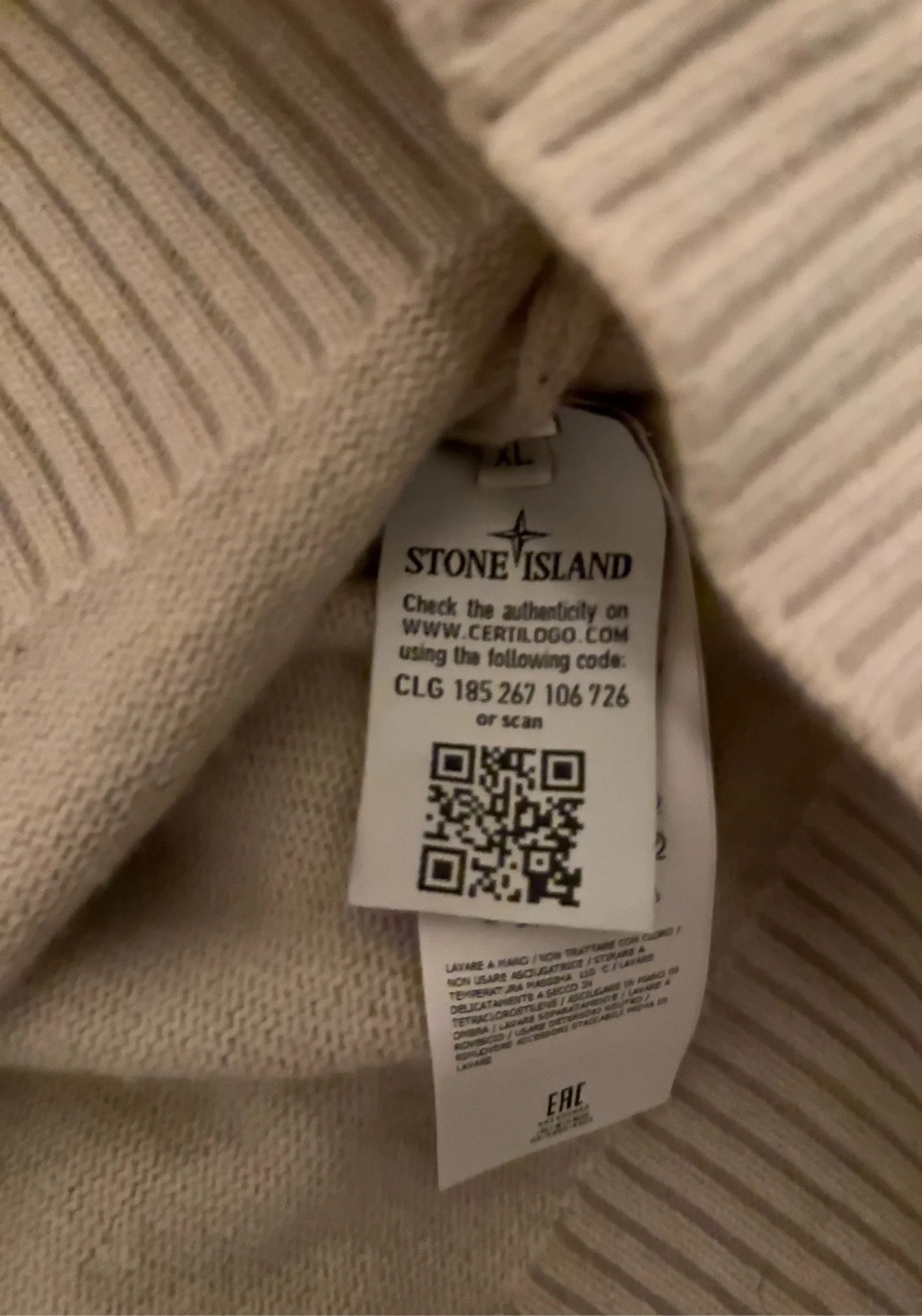 Stone Island Stone Island LAMBSWOOL BUTTONED POLO SWEATER IVORY Cardigan Size US XL / EU 56 / 4 - 5 Thumbnail