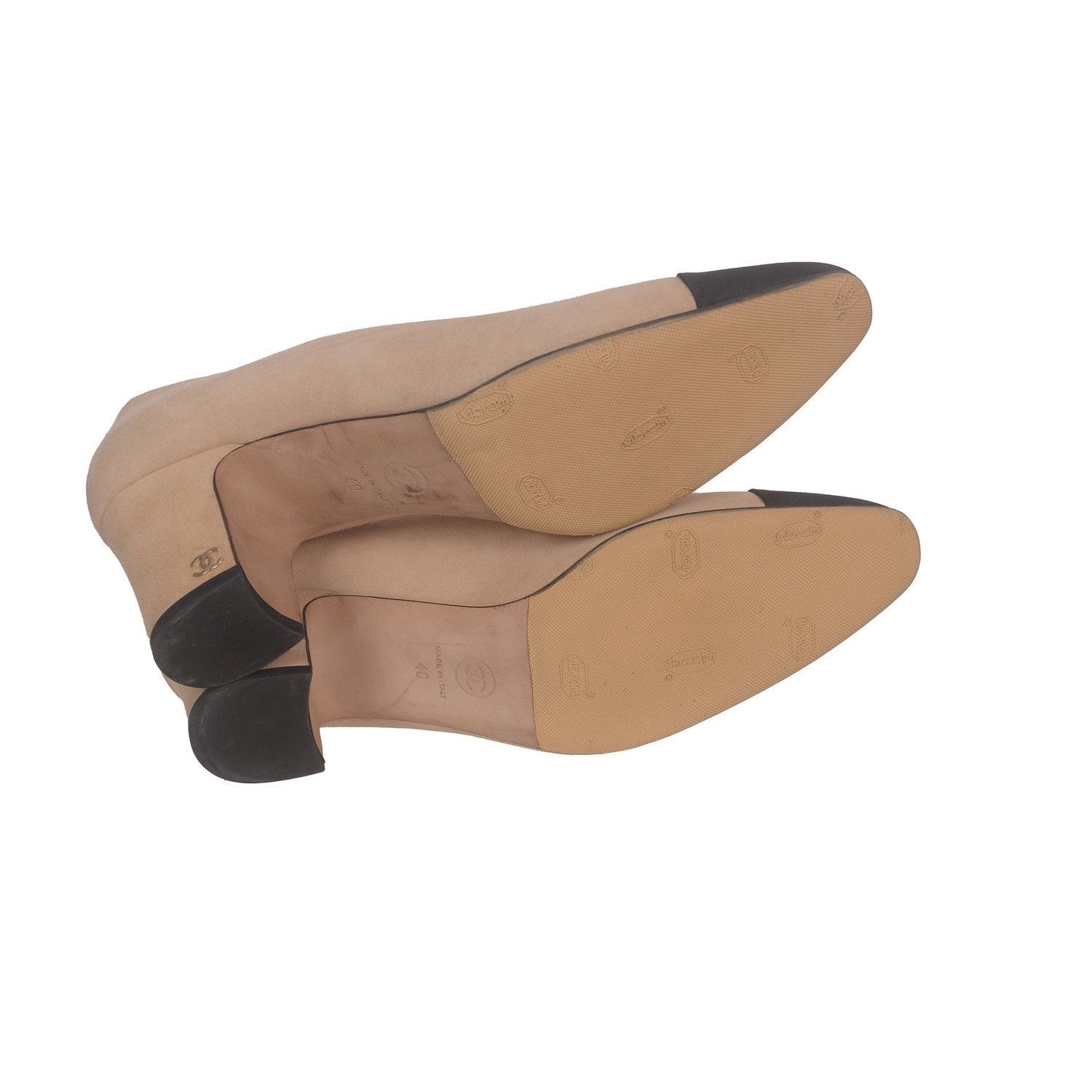 Chanel Chanel Tweed Colorblock Chunky Heel Pumps Size US 9 / IT 39 - 5 Thumbnail