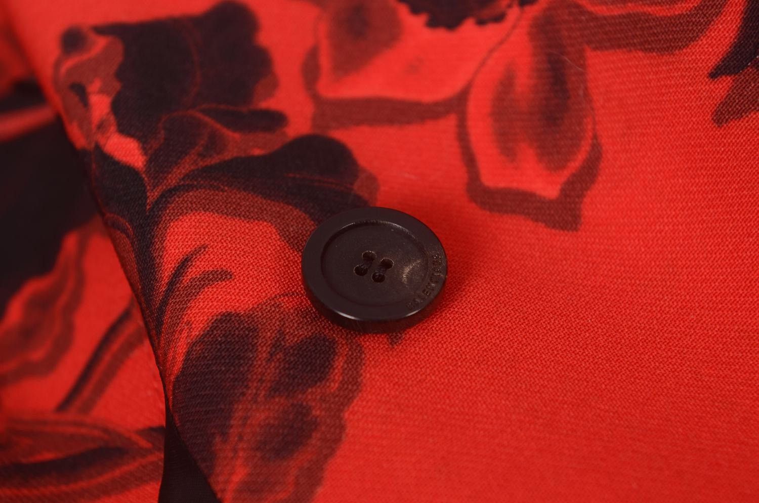 Balenciaga Balenciaga Red Floral Blazer Size 34 Size XXS / US 00 / IT 34 - 4 Thumbnail