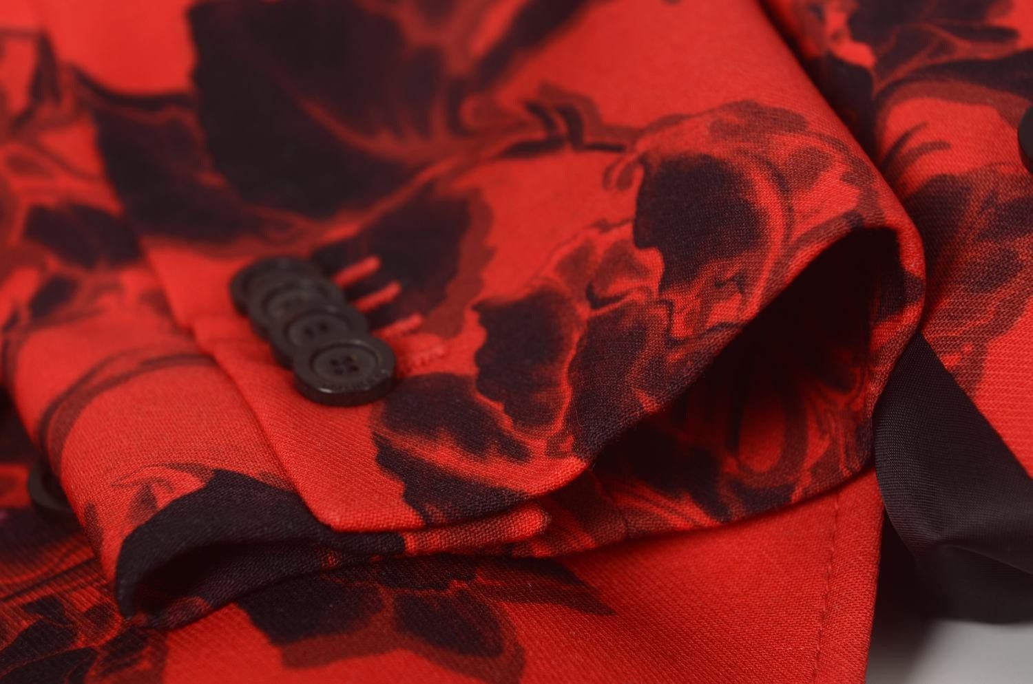 Balenciaga Balenciaga Red Floral Blazer Size 34 Size XXS / US 00 / IT 34 - 5 Thumbnail
