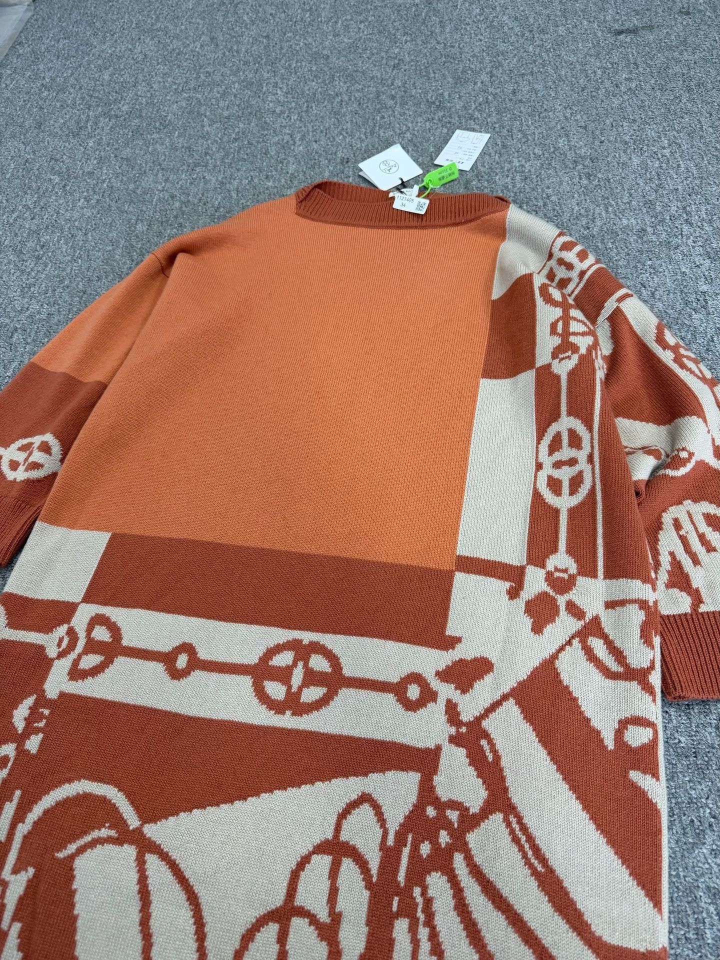 Hermes Hermes Stirrup Chain Intarsia Cashmere Dress Size XXS / US 00 / IT 34 - 2 Thumbnail