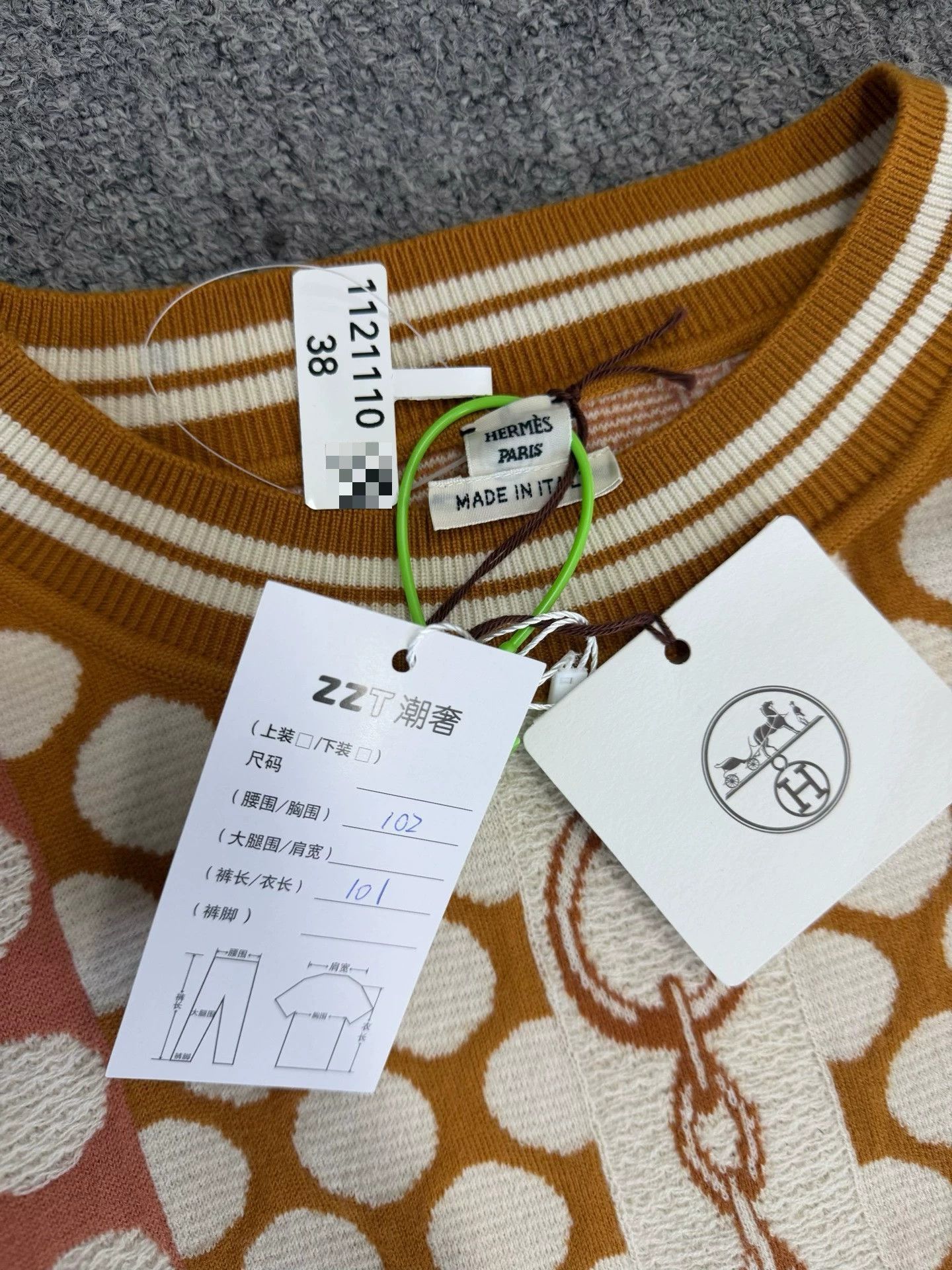 Hermes Hermes Colorblock Polka Dot Knit Dress Size S / US 4 / IT 40 - 6 Thumbnail