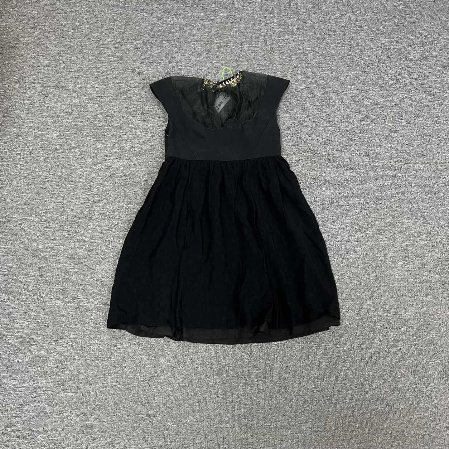 Miu Miu Miu Miu Runway Beaded Silk Organza Puff Sleeve Dress Size S / US 4 / IT 40 - 2 Thumbnail