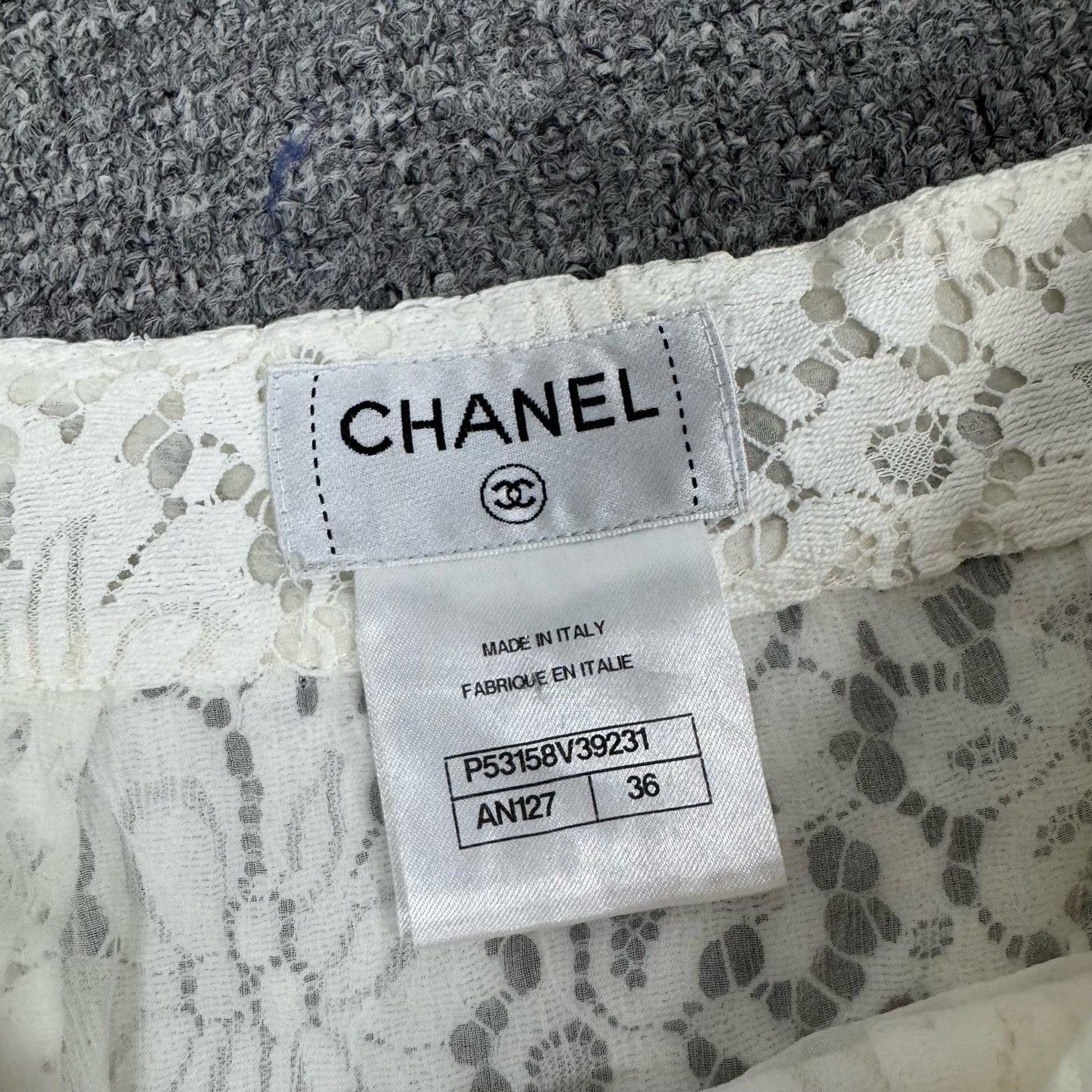 Chanel Chanel White Floral Lace Midi Skirt Size 36" / US 14 / IT 50 - 5 Thumbnail